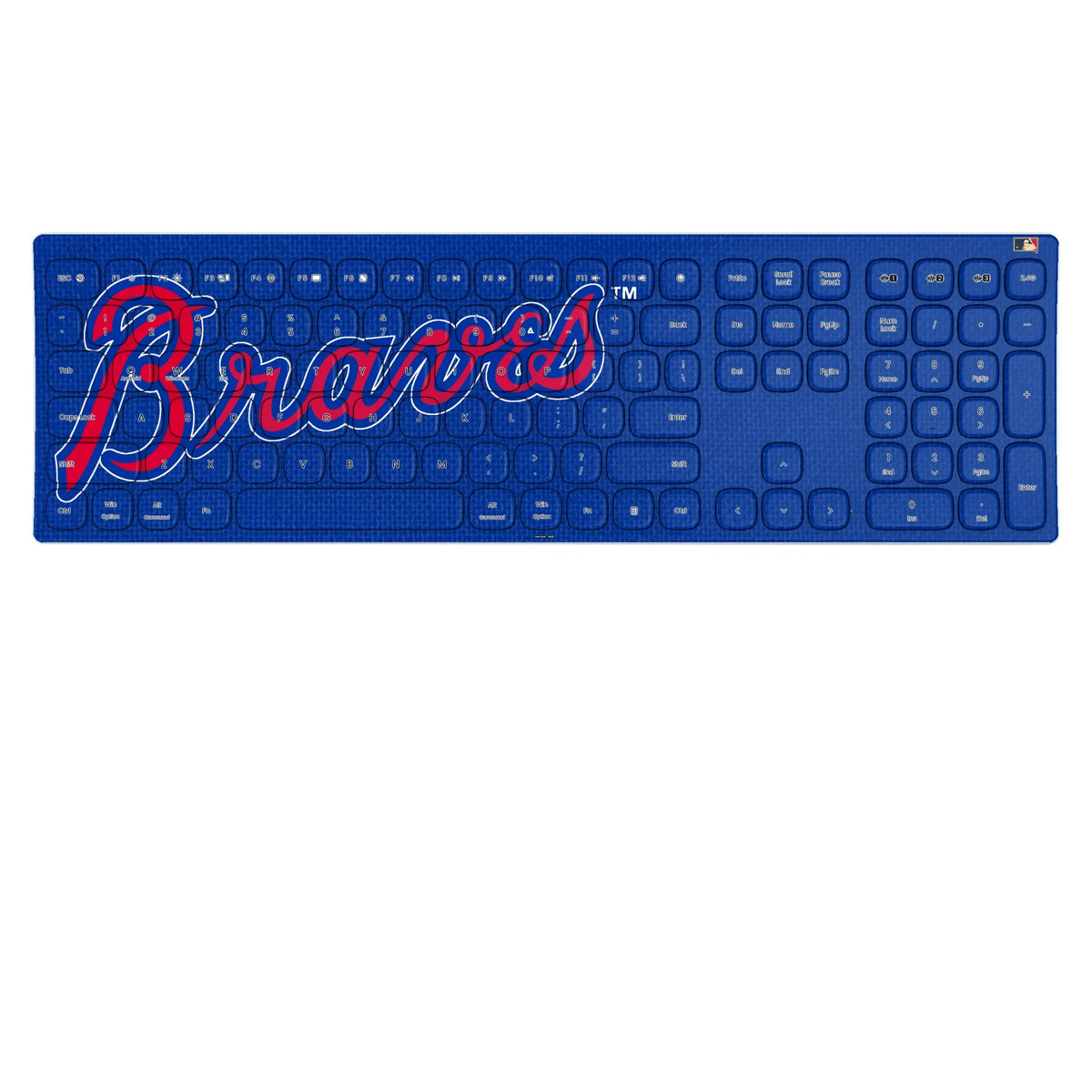 Atlanta Braves Home 2012 - Cooperstown Collection Solid KKB605 Curved Wireless Keyboard