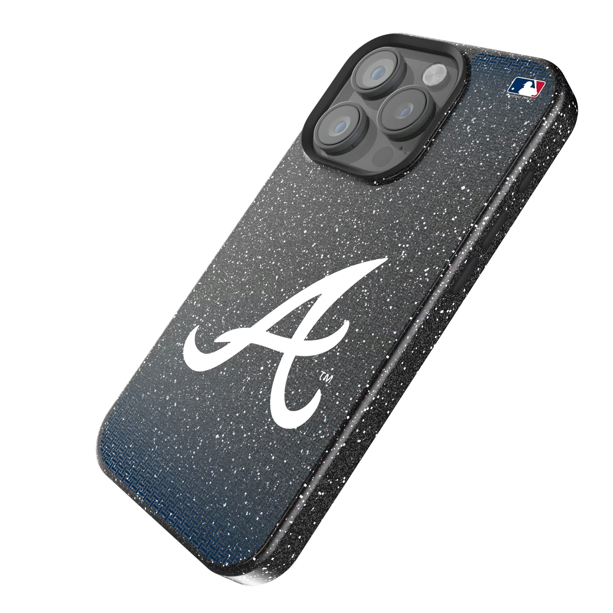 Atlanta Braves Linen iPhone Bling Phone Case for Apple iPhone - Isometric View