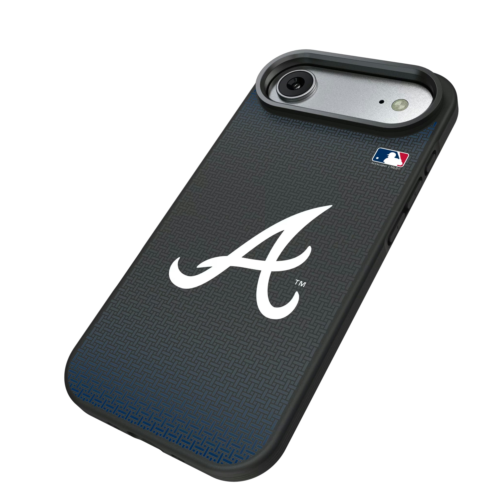 Atlanta Braves Linen iPhone Bump Phone Case for Apple iPhone - Isometric View#Device_iPhone Air