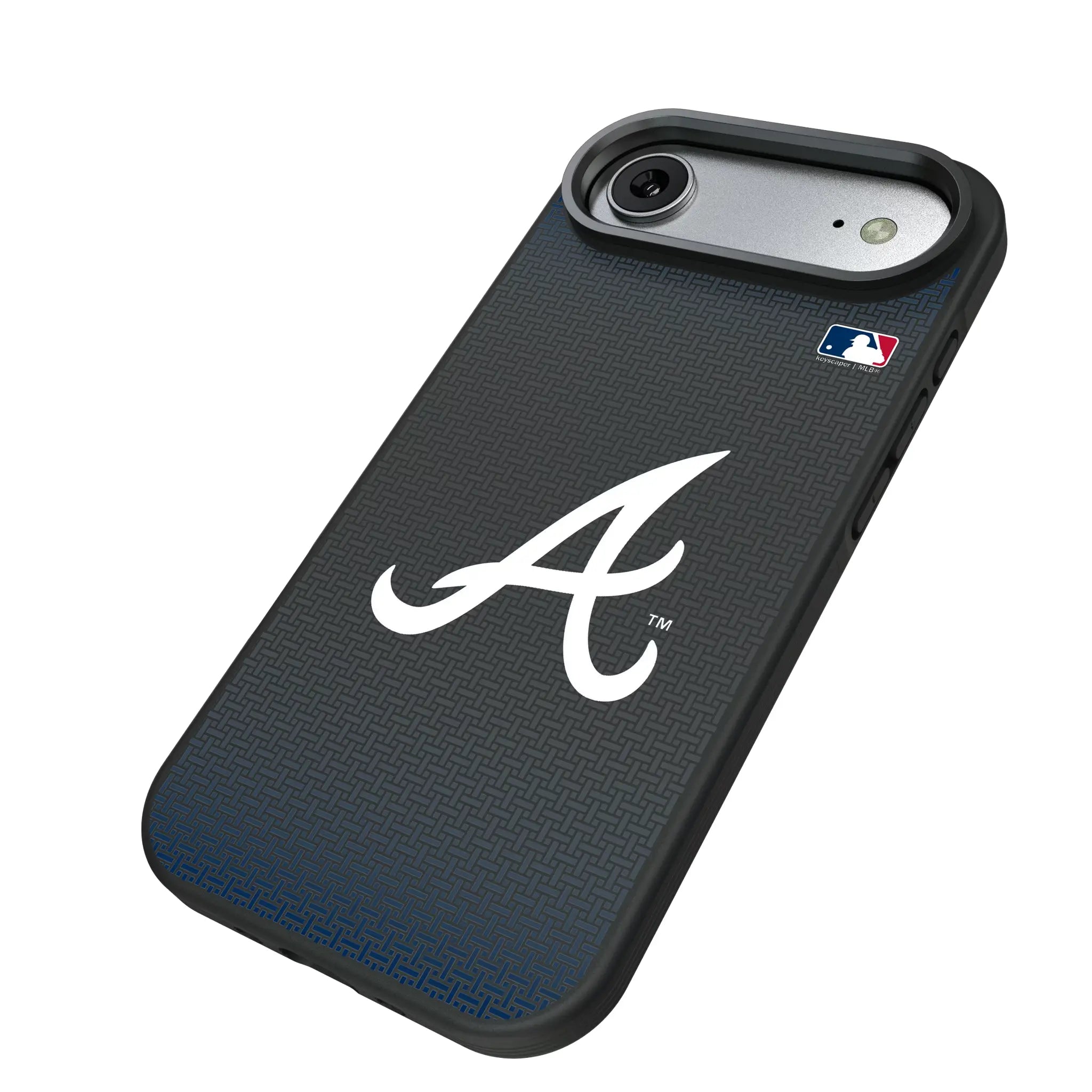Atlanta Braves Linen iPhone Bump Phone Case for Apple iPhone - Isometric View#Device_iPhone Air