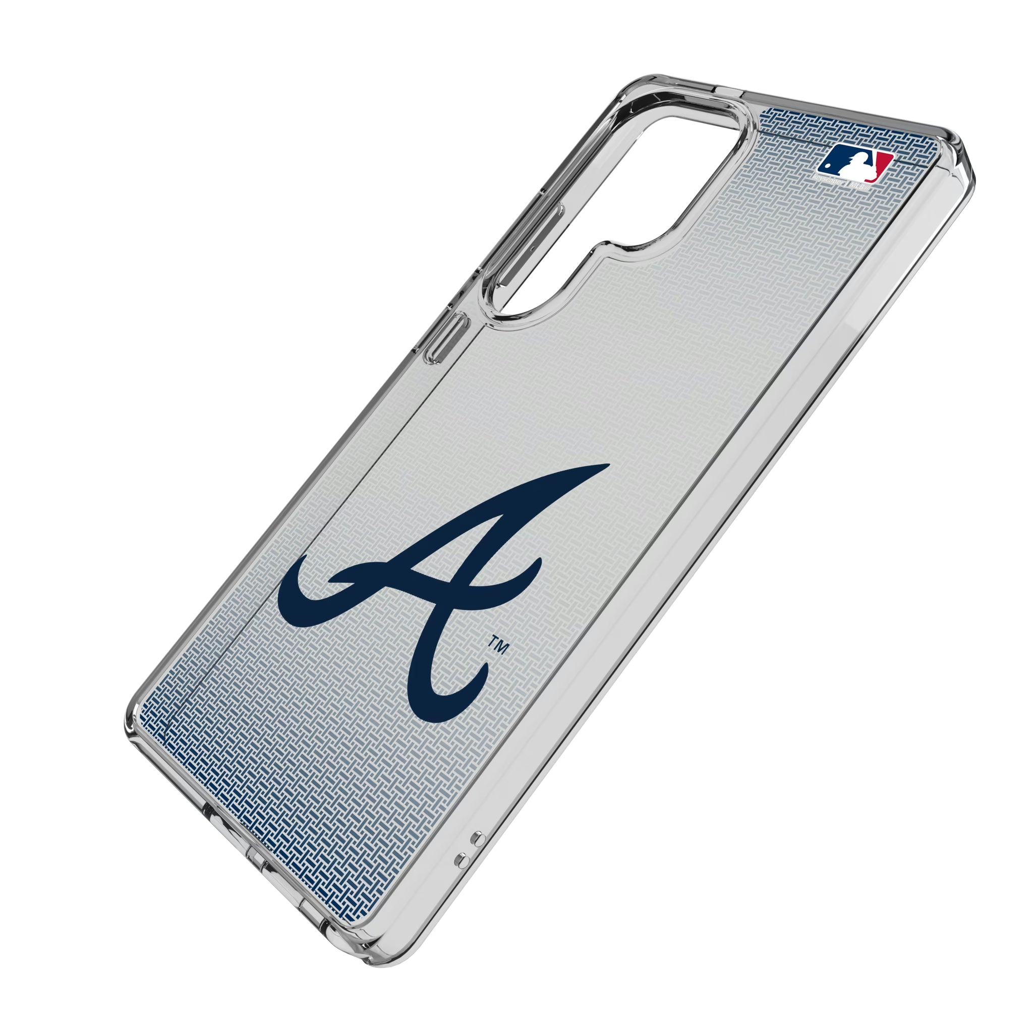 Atlanta Braves Linen Galaxy Clear Phone Case for Samsung Galaxy - Isometric View