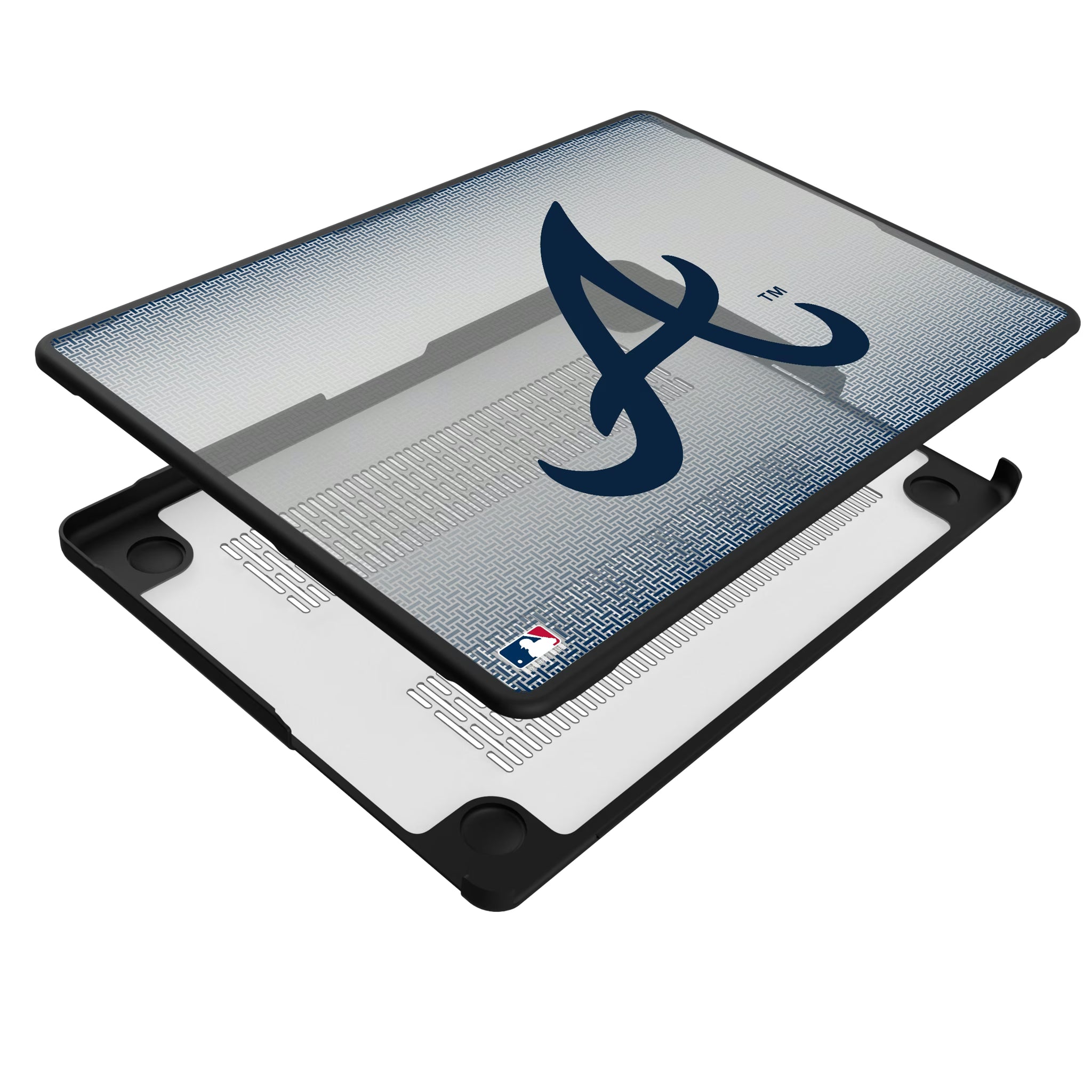 Atlanta Braves Linen MacBook Laptop Case for Apple MacBook - Isometric View#Device_MacBook Pro (14-inch, 2021) / MacBook Pro (14-inch, 2023) / MacBook Pro (14-inch, 2024)
