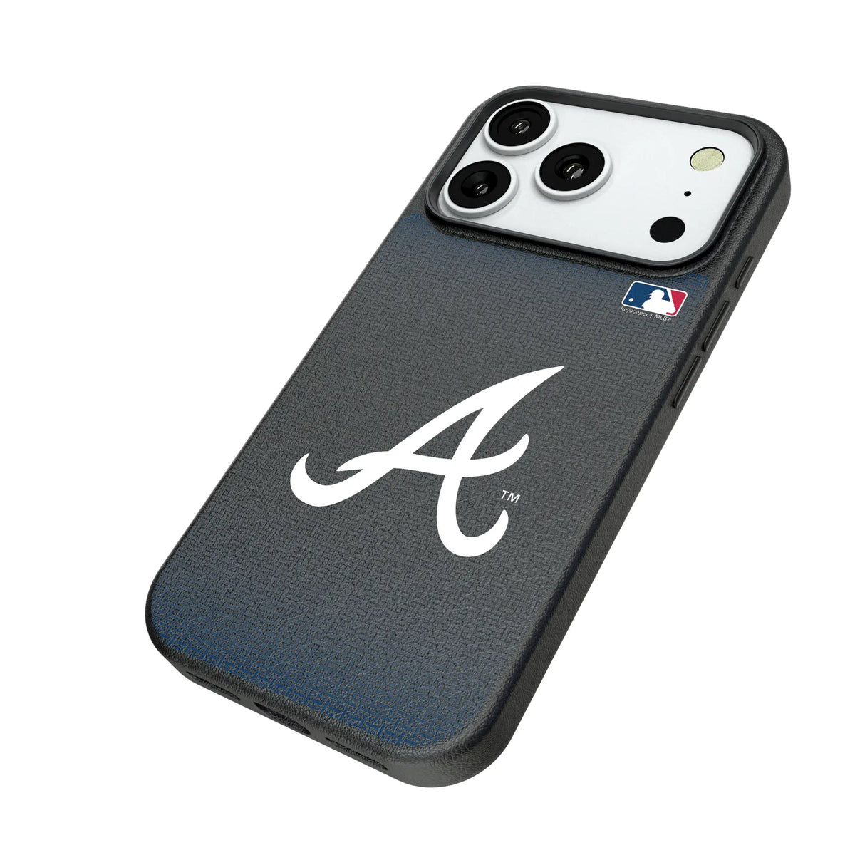 Atlanta Braves Linen iPhone MagSafe Compatible Phone Case for Apple iPhone - Isometric View#Device_iPhone 18 Pro