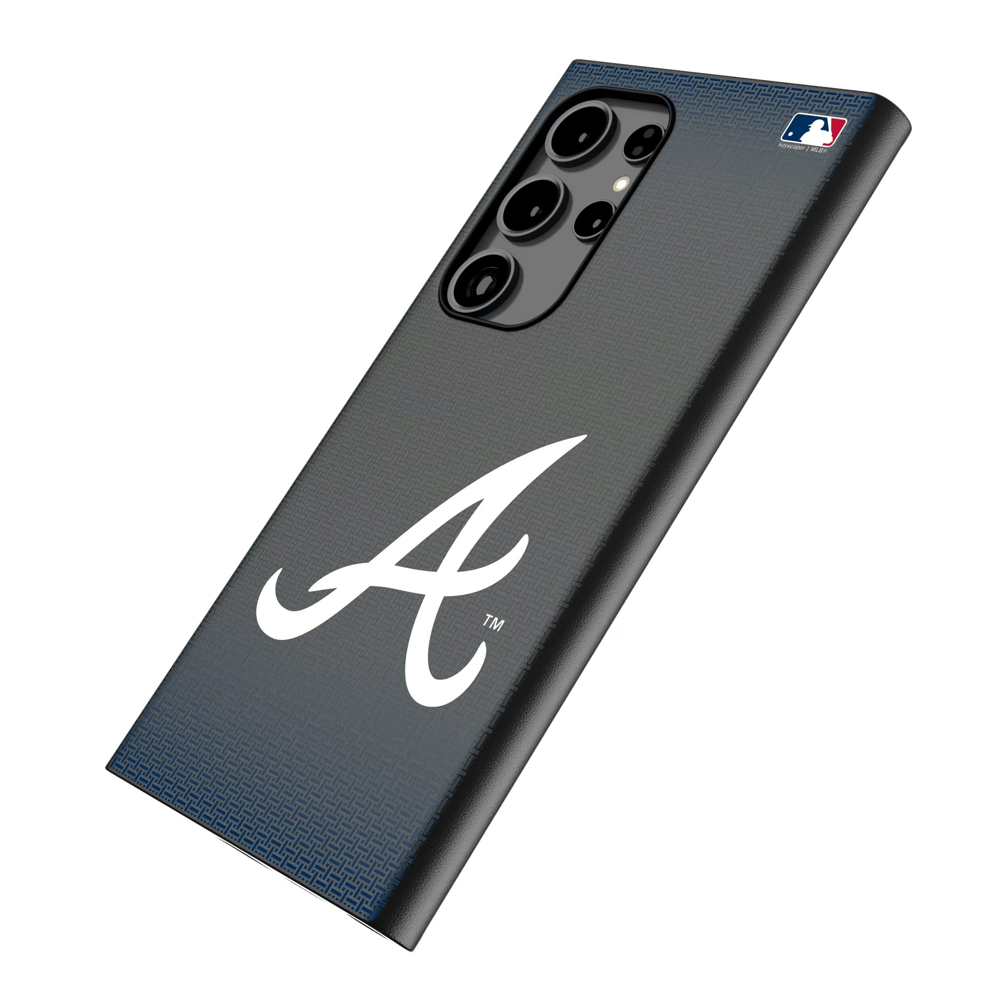 Atlanta Braves Linen Galaxy MagSafe Compatible Phone Case for Samsung Galaxy - Isometric View