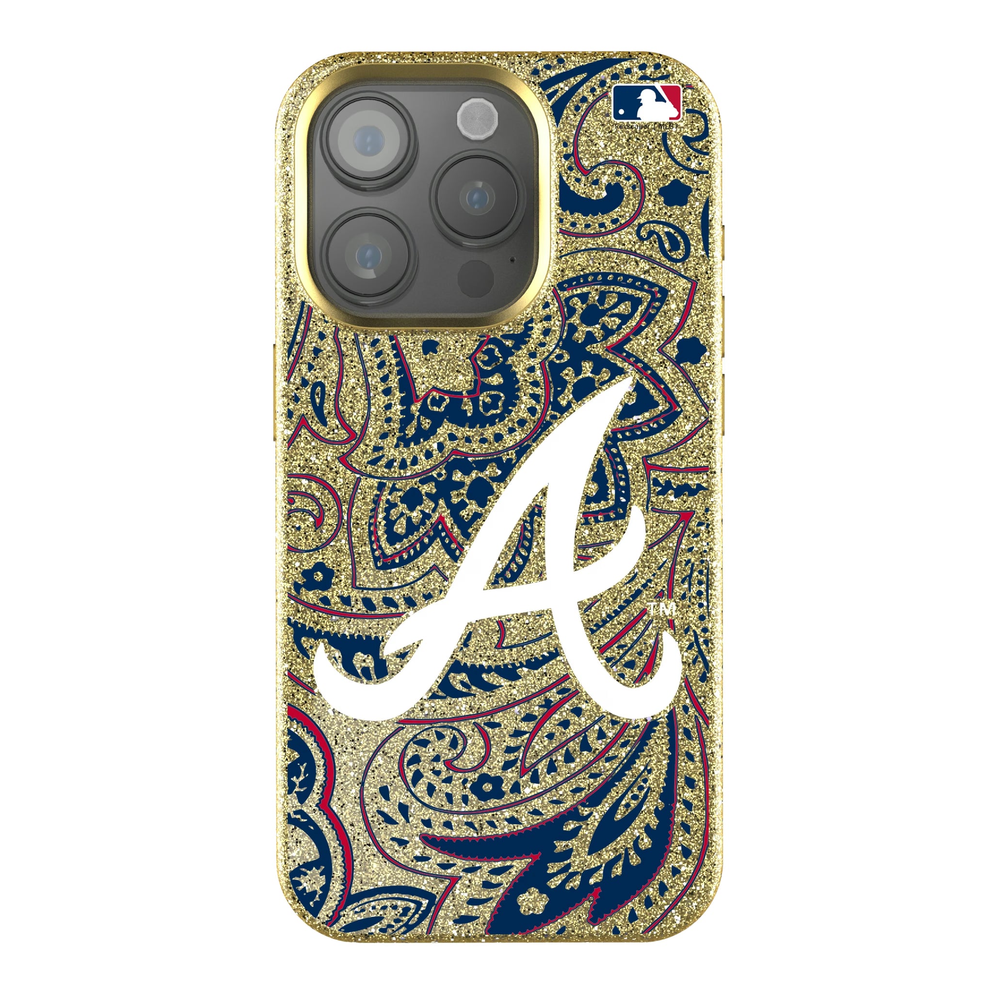 Atlanta Braves Paisley iPhone Bling Phone Case for Apple iPhone
