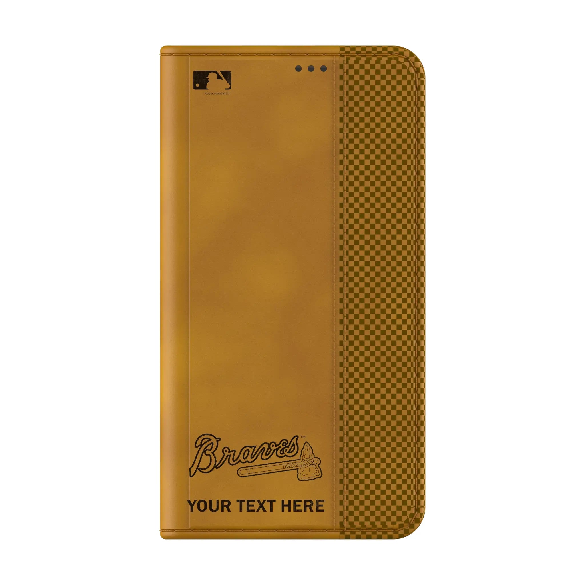Atlanta Braves Personalized Burn Galaxy Folio Phone Case for Samsung Galaxy