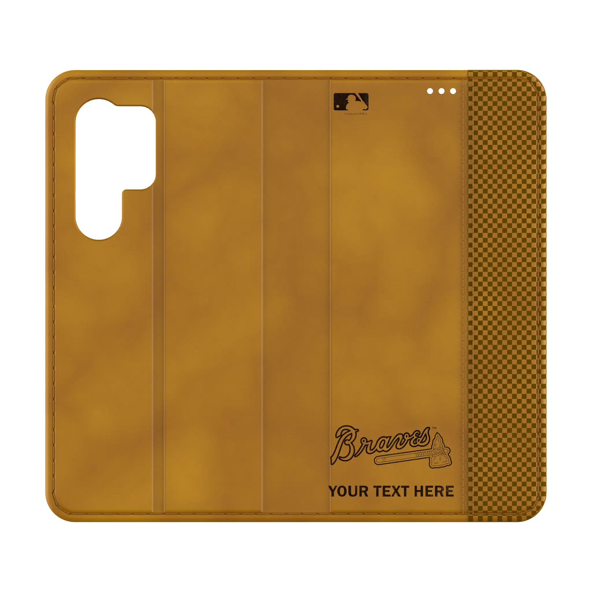 Atlanta Braves Personalized Burn Galaxy Folio Phone Case for Samsung Galaxy