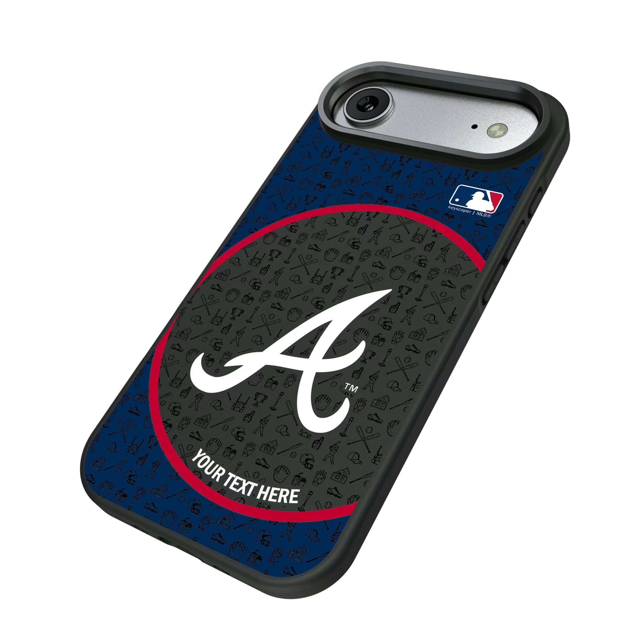 Atlanta Braves Personalized Circle iPhone Bump Phone Case for Apple iPhone - Isometric View#Device_iPhone Air