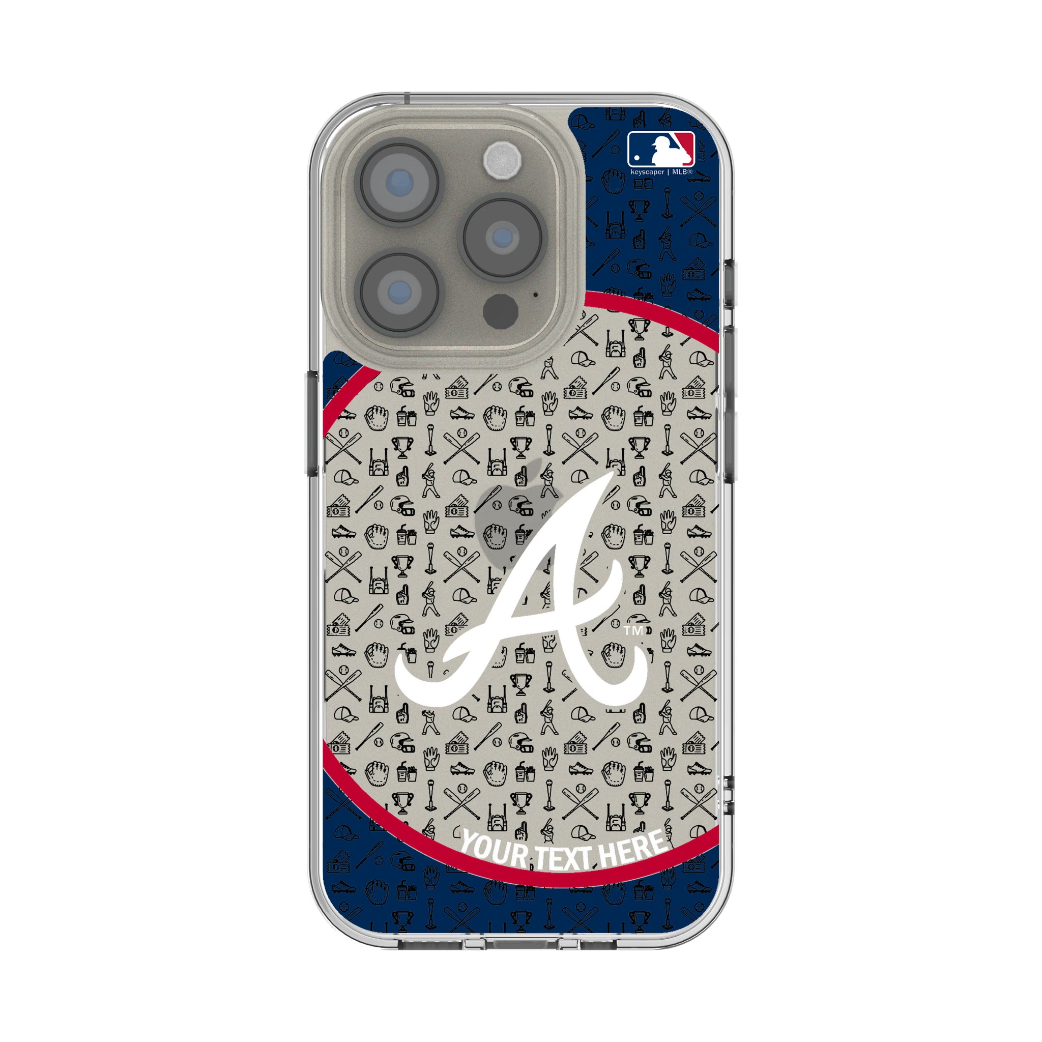 Atlanta Braves Personalized Circle iPhone Clear Phone Case for Apple iPhone