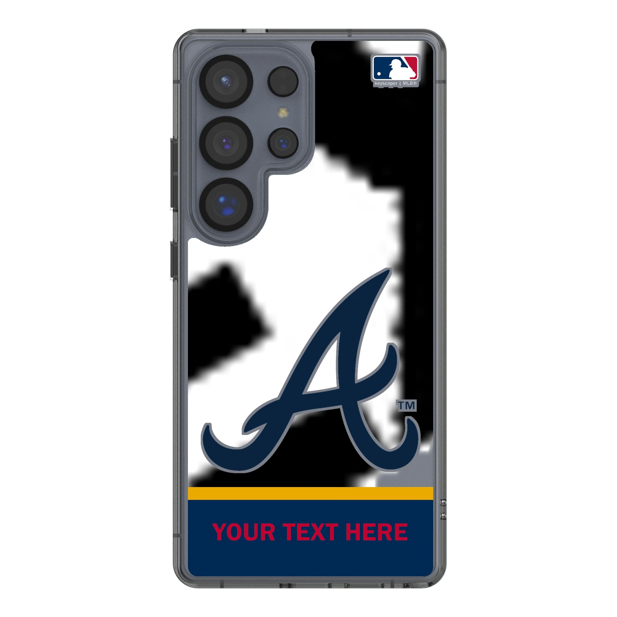 Atlanta Braves Personalized EndZone Plus Galaxy Clear Phone Case for Samsung Galaxy
