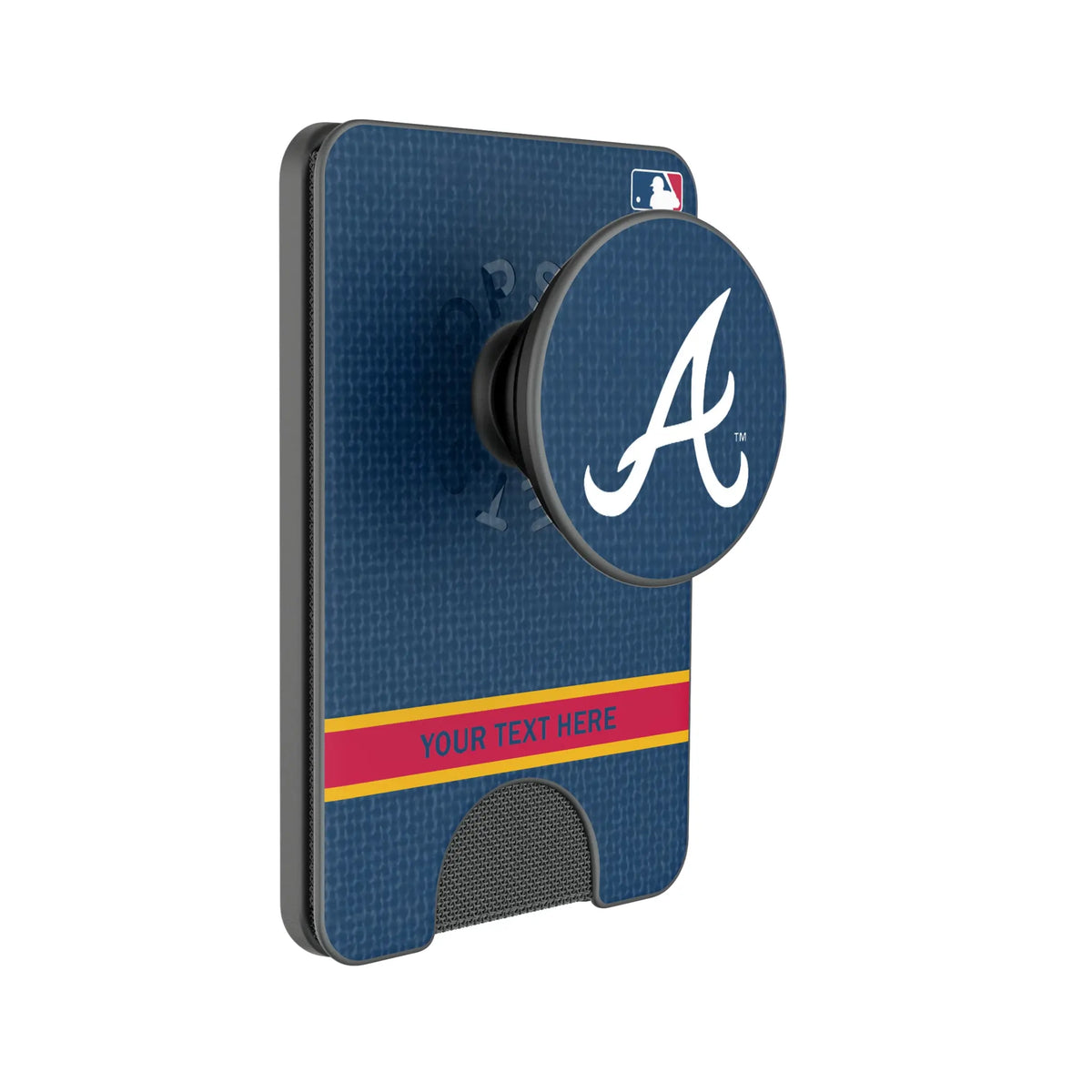 Atlanta Braves Personalized Endzone Solid Popsockets Wallet Magnetic
