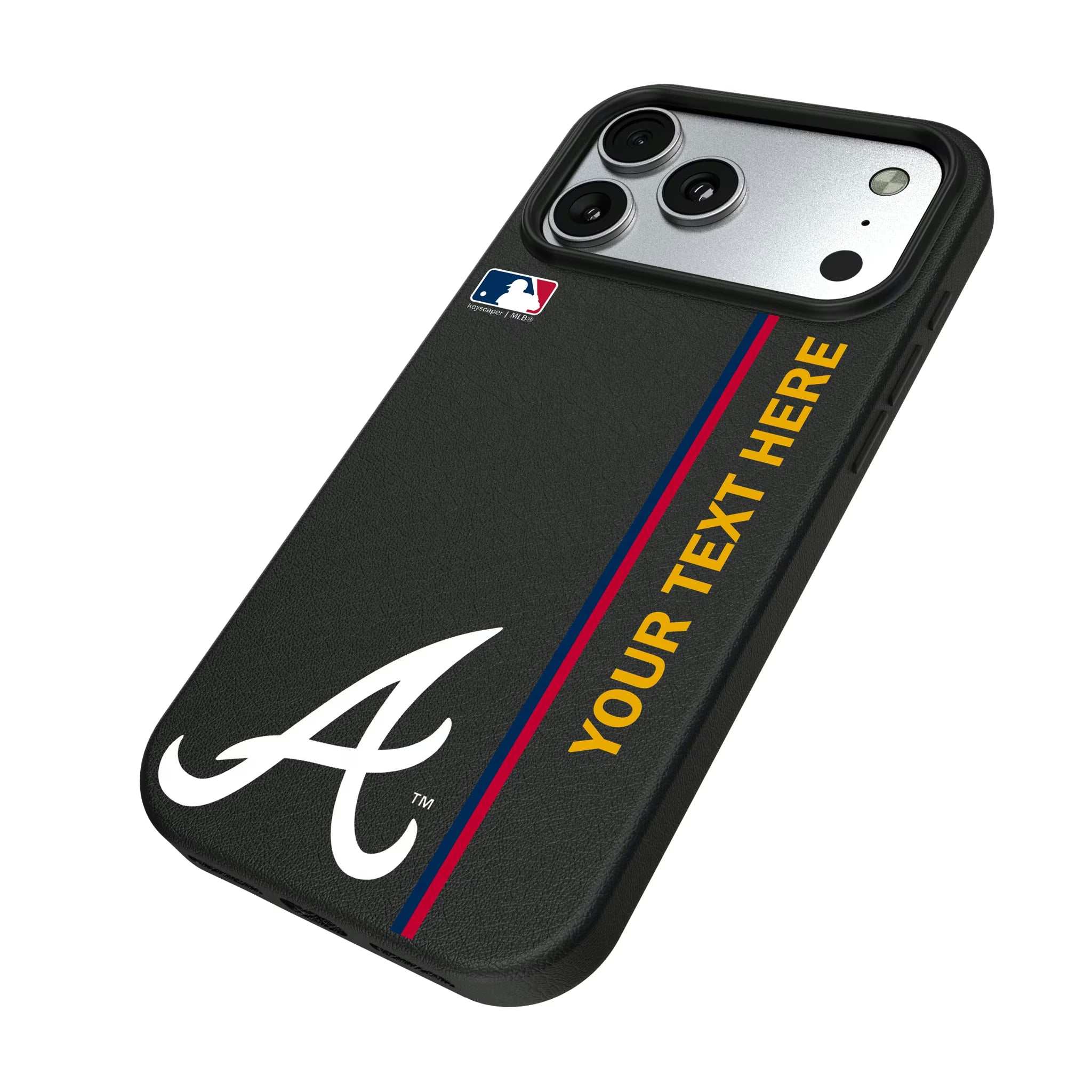 Atlanta Braves Personalized Sidebard iPhone MagSafe Compatible Phone Case for Apple iPhone - Isometric View#Device_iPhone 17 Pro Max