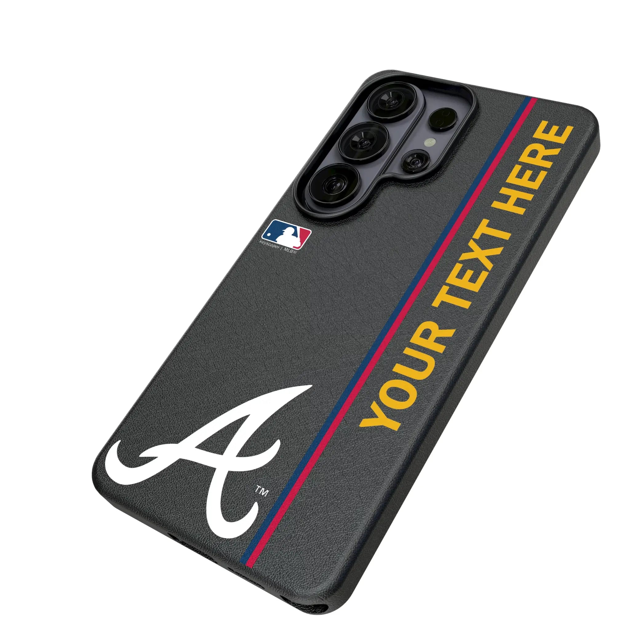 Atlanta Braves Personalized Sidebard Galaxy MagSafe Compatible Phone Case for Samsung Galaxy - Isometric View#Device_Galaxy S26 Ultra