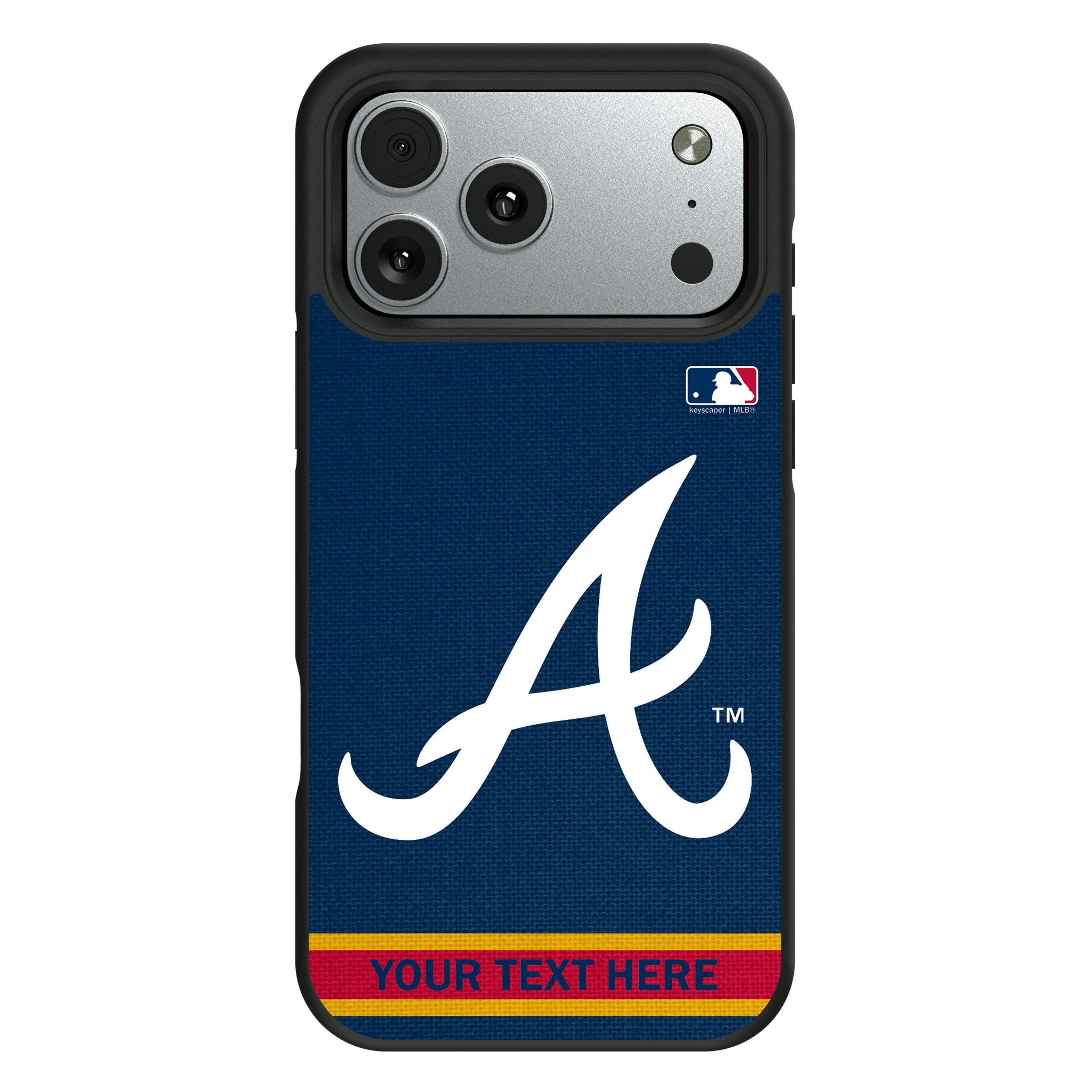 Atlanta Braves Personalized Stripe iPhone Bump Phone Case for Apple iPhone#Device_iPhone 17 Pro Max