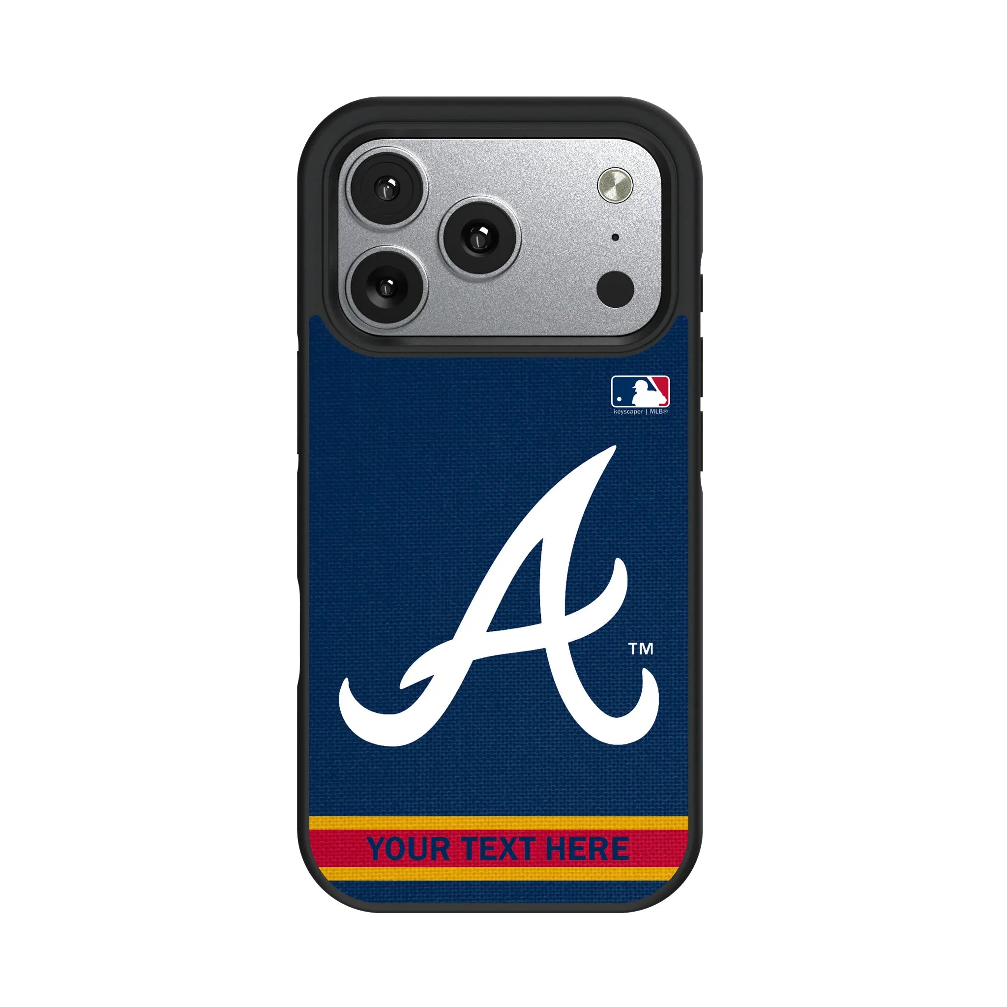 Atlanta Braves Personalized Stripe iPhone Bump Phone Case for Apple iPhone#Device_iPhone 17 Pro