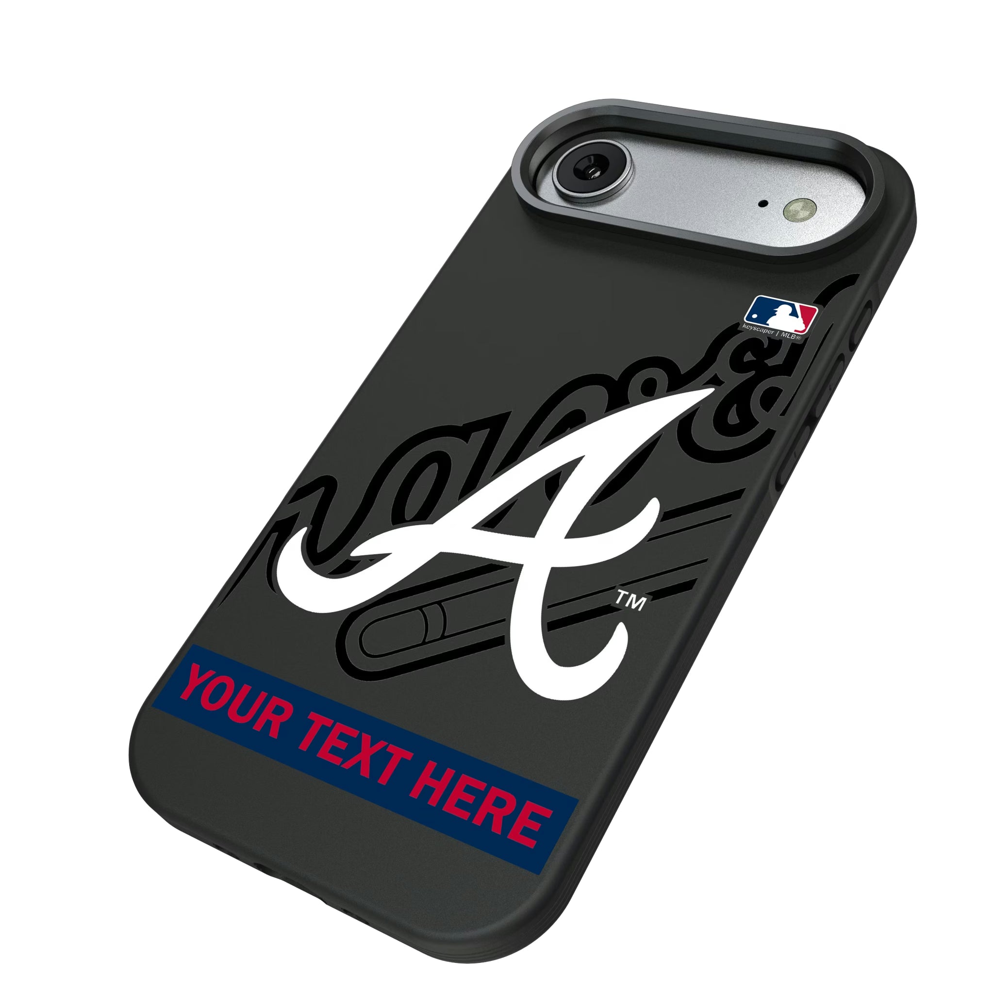 Atlanta Braves Personalized Tilt iPhone Bump Phone Case for Apple iPhone - Isometric View#Device_iPhone Air