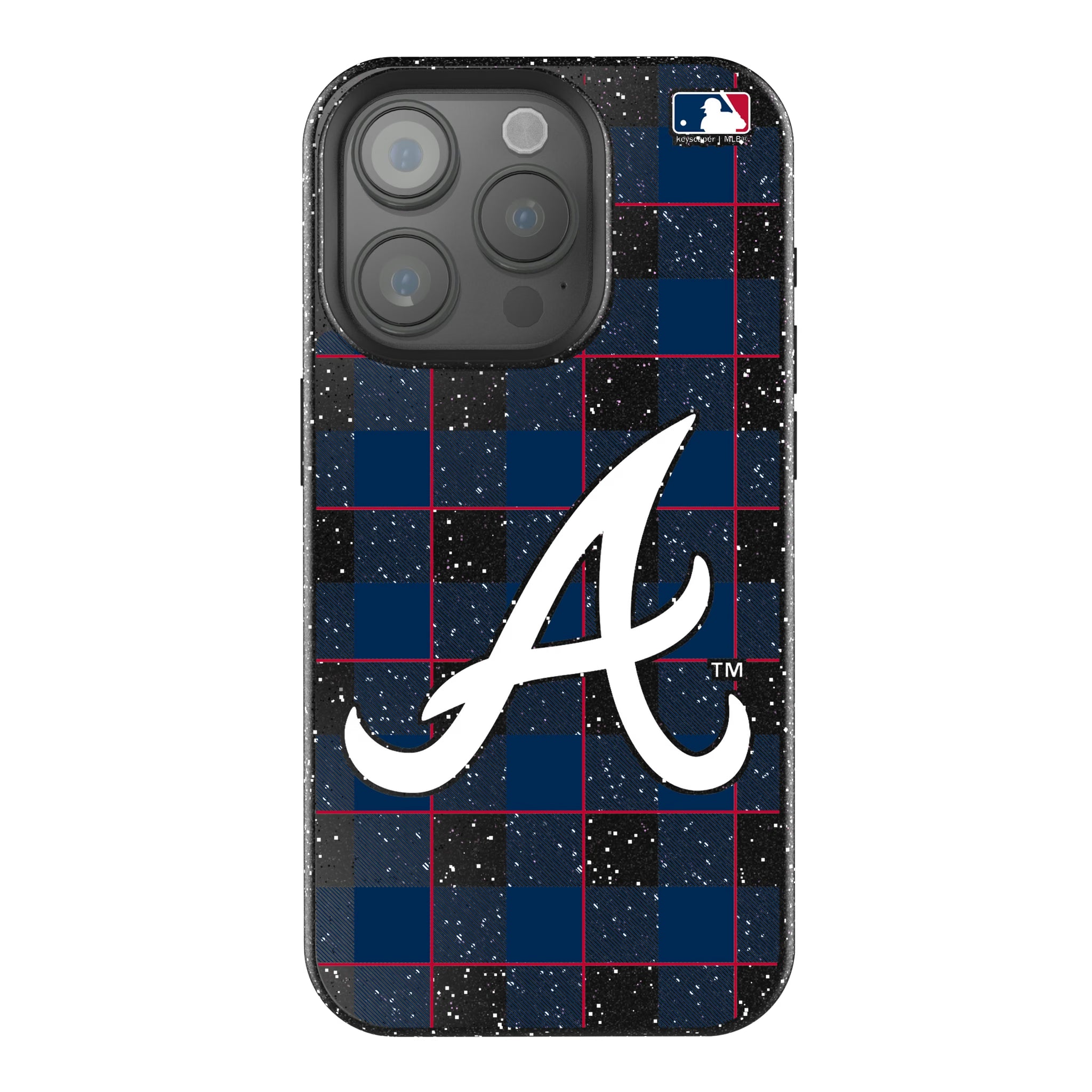 Atlanta Braves Plaid iPhone Bling Phone Case for Apple iPhone