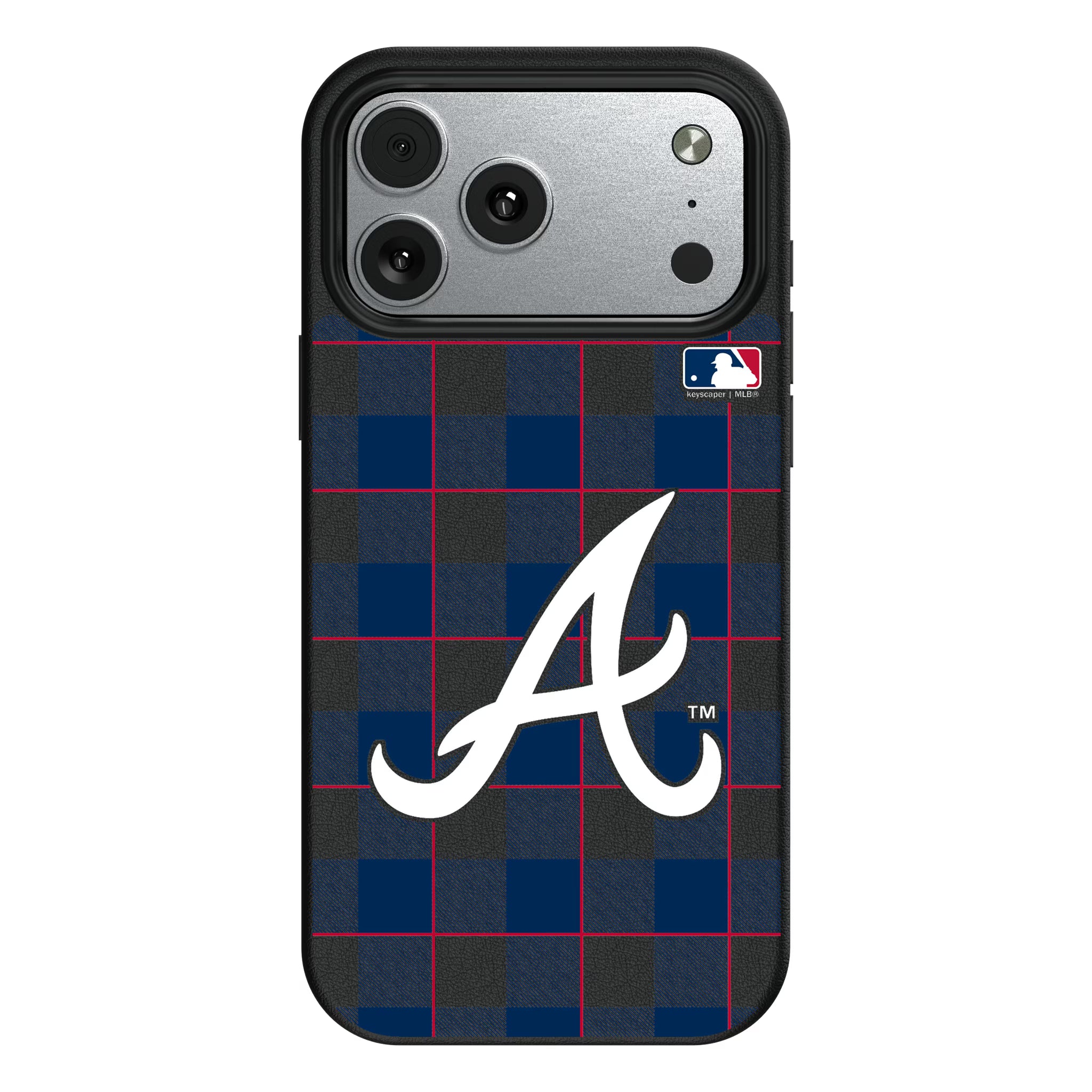 Atlanta Braves Plaid iPhone MagSafe Compatible Phone Case for Apple iPhone#Device_iPhone 17 Pro Max