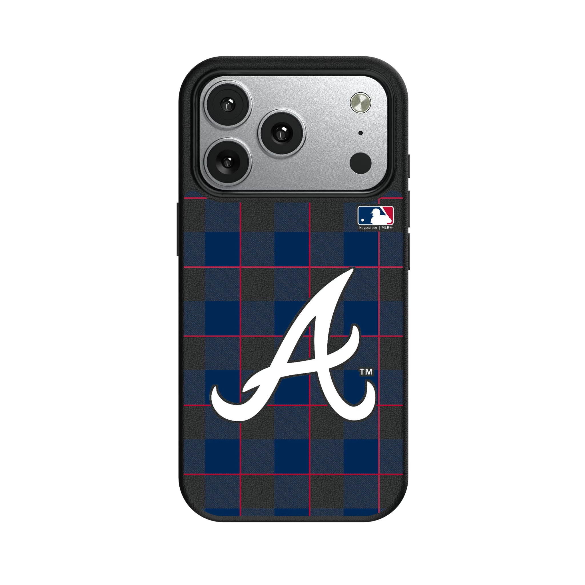 Atlanta Braves Plaid iPhone MagSafe Compatible Phone Case for Apple iPhone#Device_iPhone 17 Pro