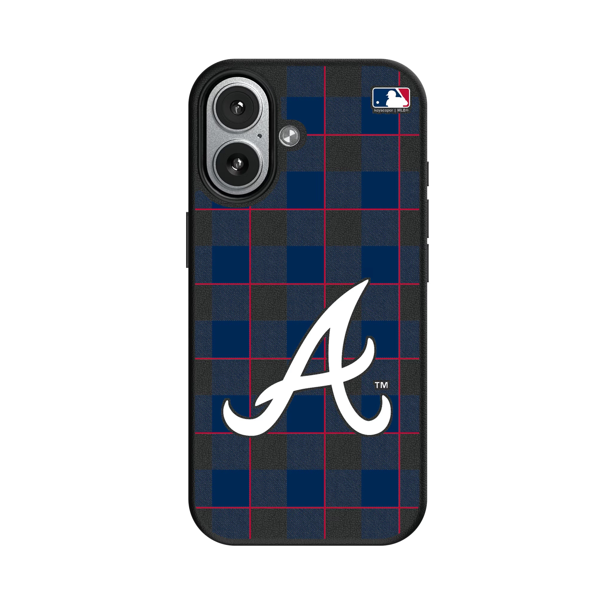 Atlanta Braves Plaid iPhone MagSafe Compatible Phone Case for Apple iPhone#Device_iPhone 17