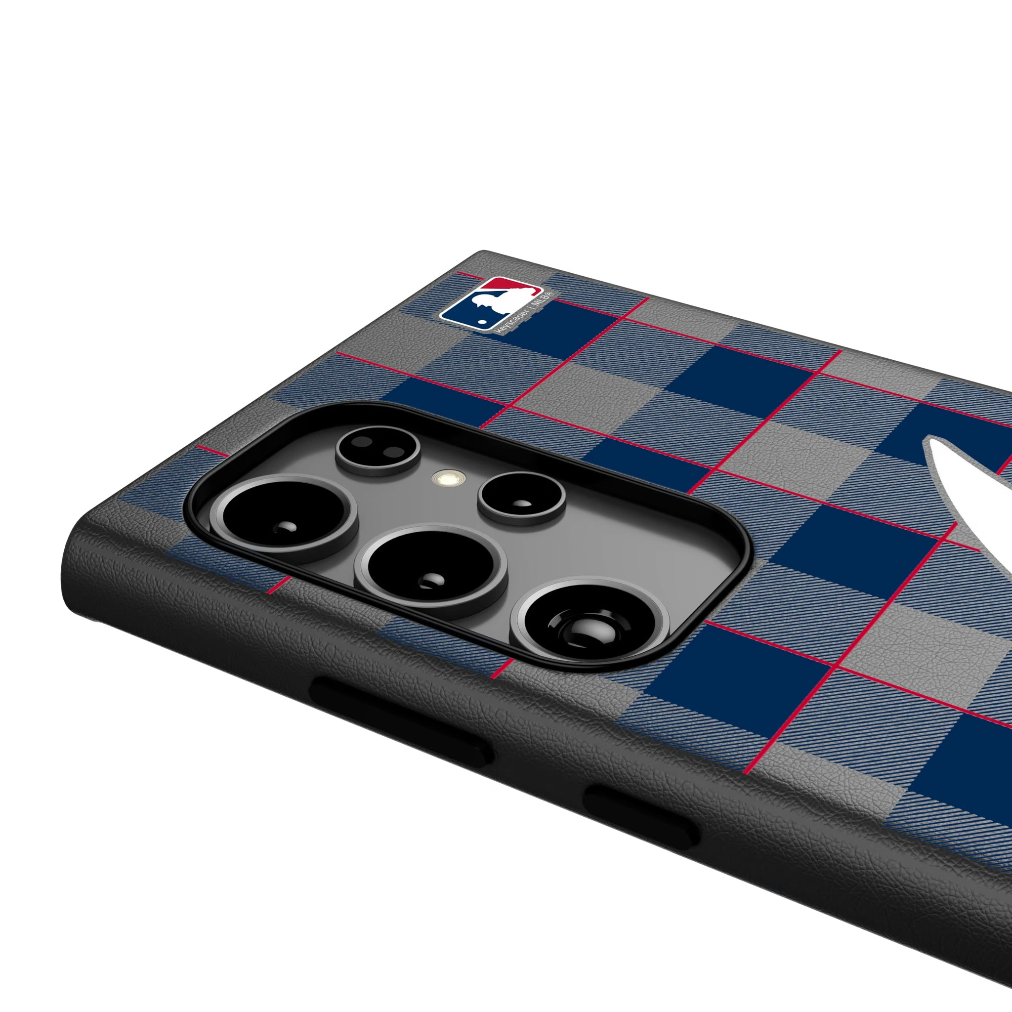 Atlanta Braves Plaid Galaxy MagSafe Compatible Phone Case for Samsung Galaxy - Detail
