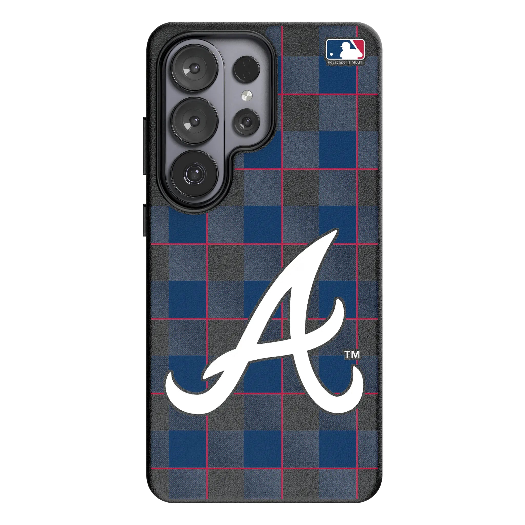 Atlanta Braves Plaid Galaxy MagSafe Compatible Phone Case for Samsung Galaxy#Device_Galaxy S26 Ultra