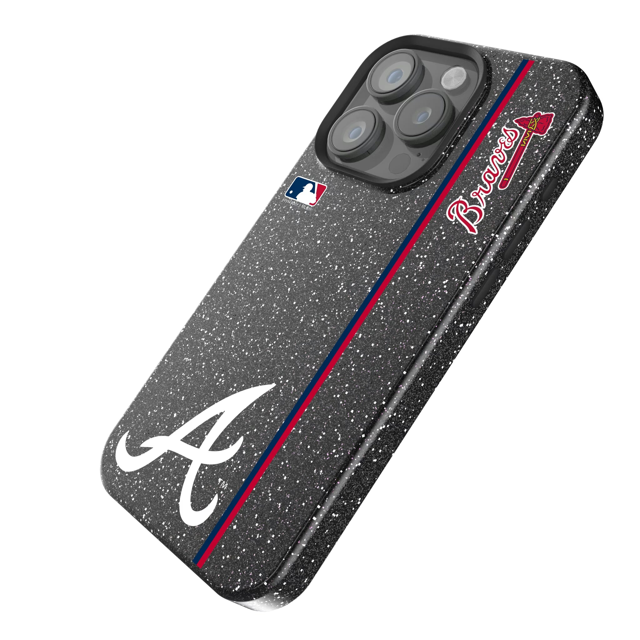 Atlanta Braves Sidebar iPhone Bling Phone Case for Apple iPhone - Isometric View