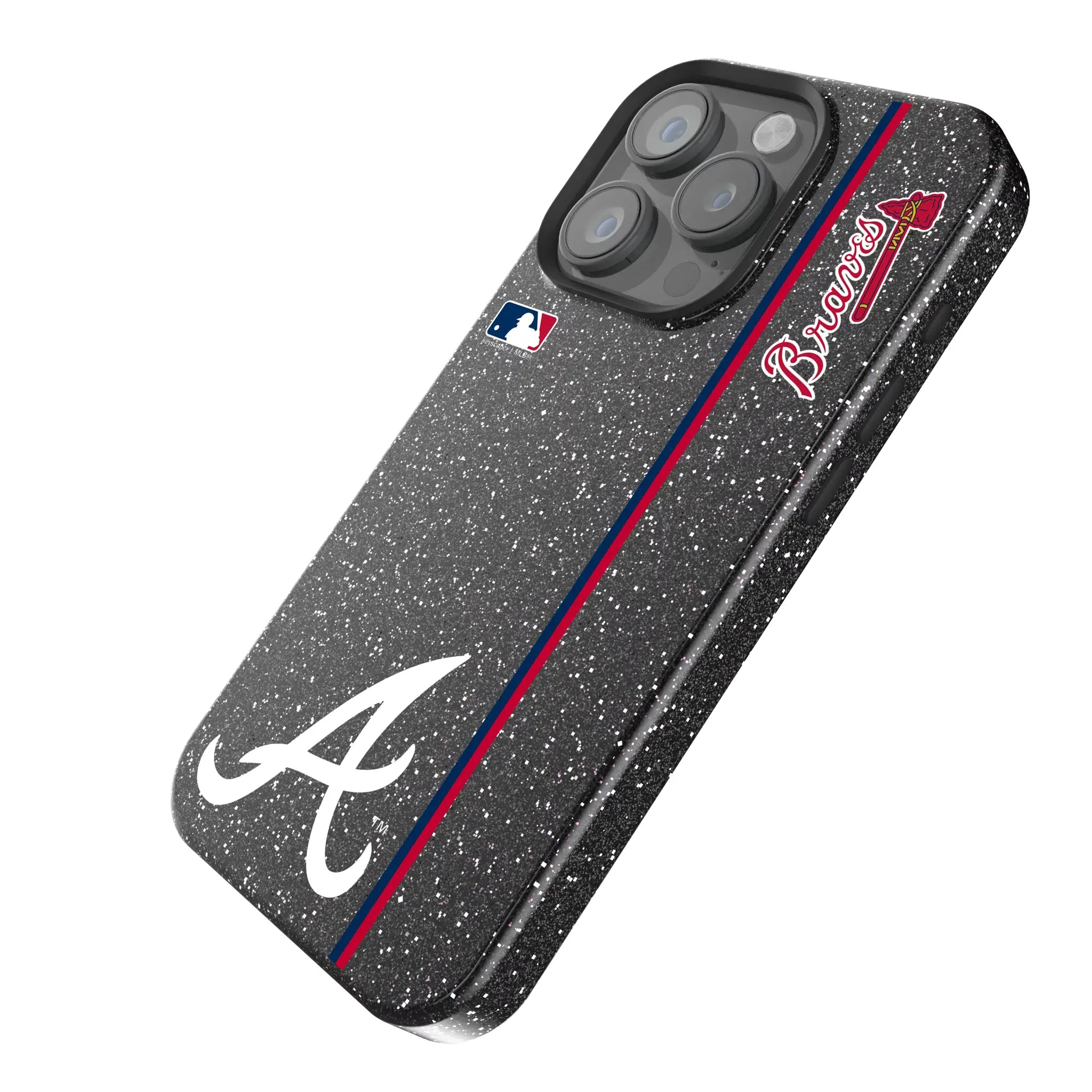 Atlanta Braves Sidebar iPhone Bling Phone Case for Apple iPhone - Isometric View