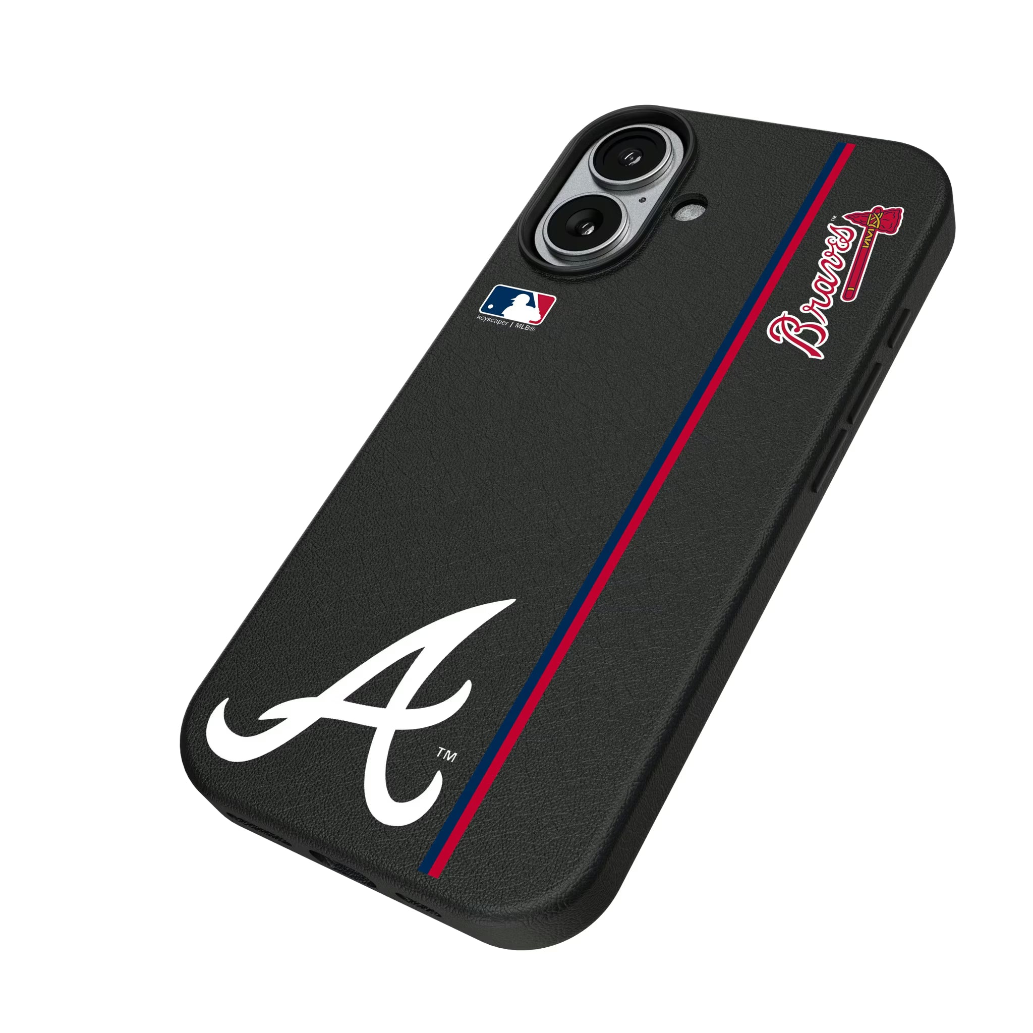 Atlanta Braves Sidebar iPhone MagSafe Compatible Phone Case for Apple iPhone - Isometric View#Device_iPhone 17