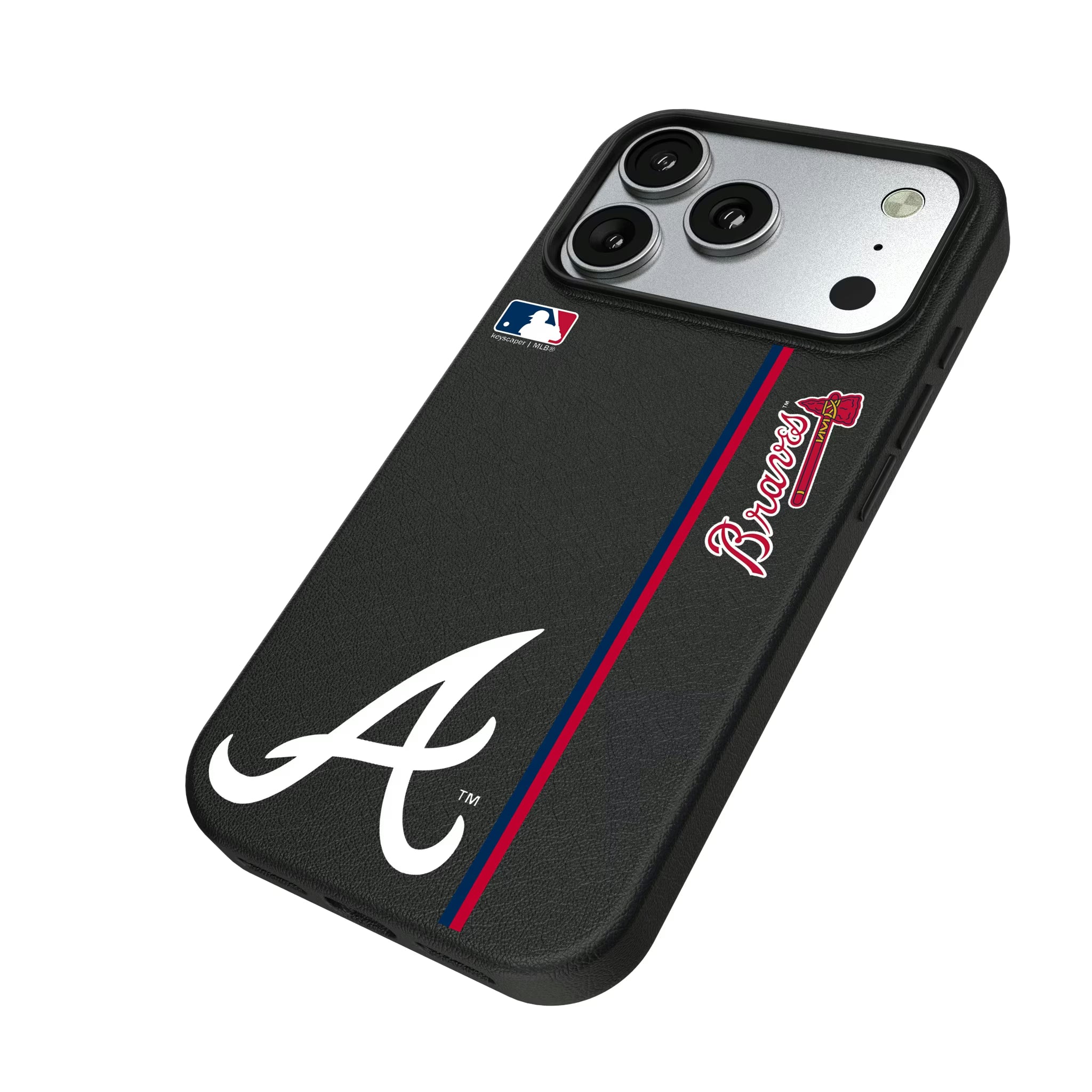 Atlanta Braves Sidebar iPhone MagSafe Compatible Phone Case for Apple iPhone - Isometric View#Device_iPhone 17 Pro