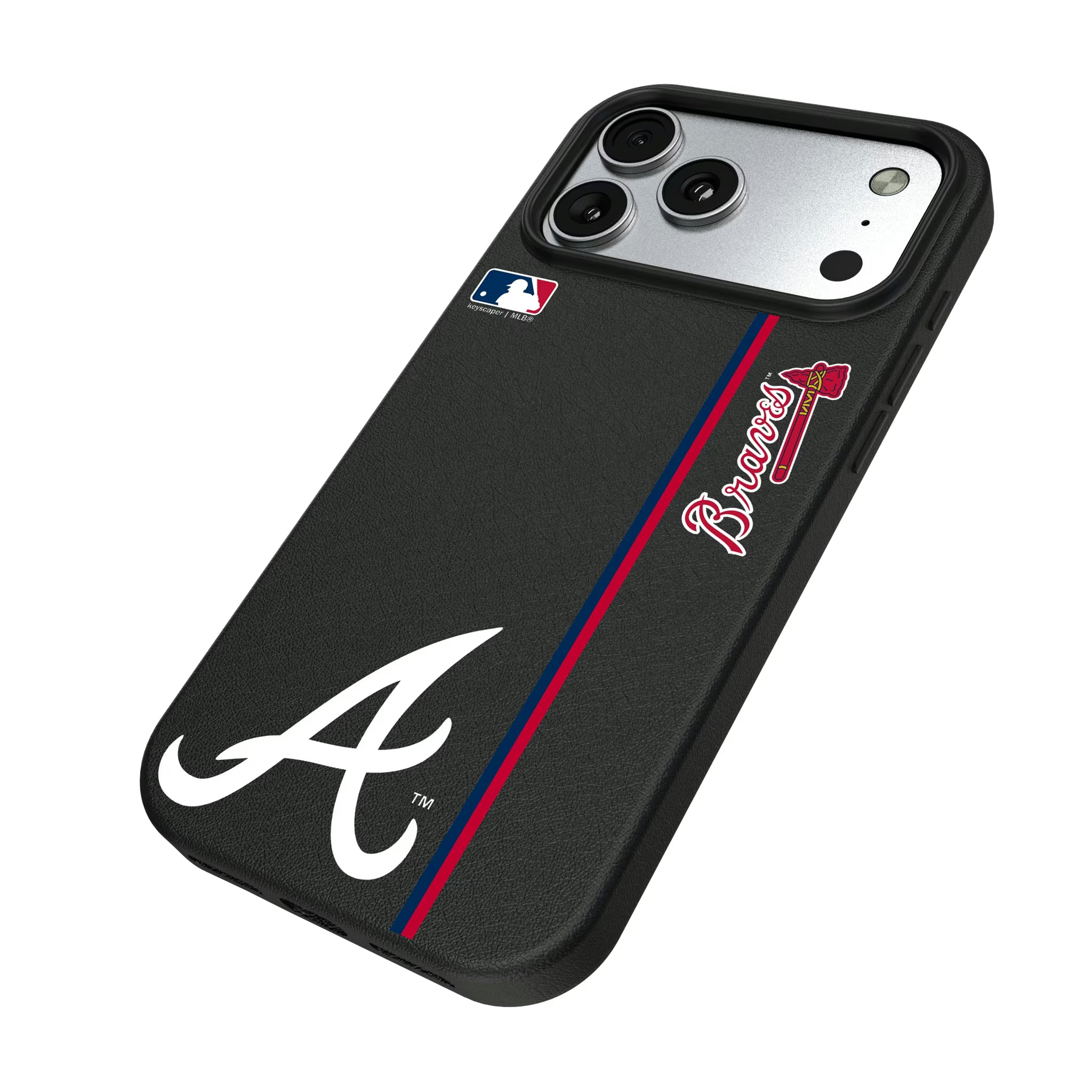 Atlanta Braves Sidebar iPhone MagSafe Compatible Phone Case for Apple iPhone - Isometric View#Device_iPhone 17 Pro Max
