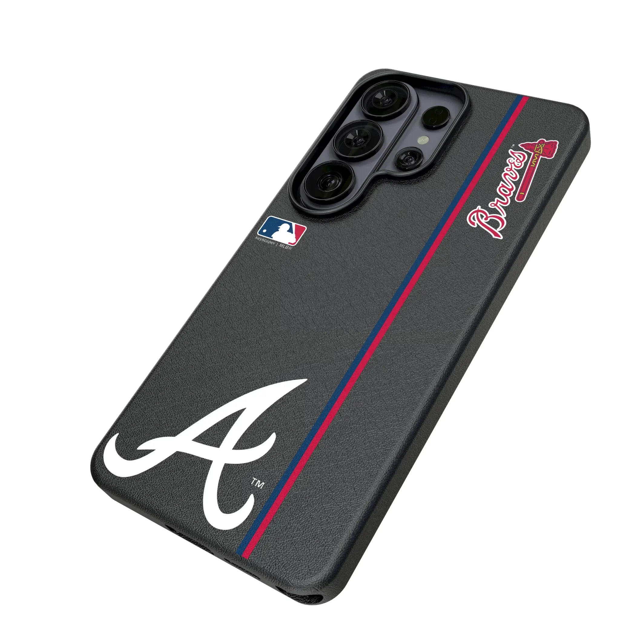 Atlanta Braves Sidebar Galaxy MagSafe Compatible Phone Case for Samsung Galaxy - Isometric View#Device_Galaxy S26 Ultra