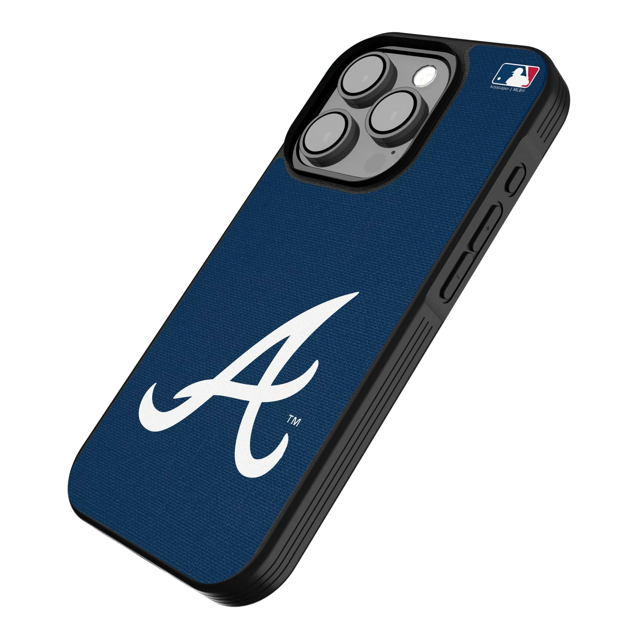 Atlanta Braves Solid iPhone Bump Phone Case for Apple iPhone - Isometric View