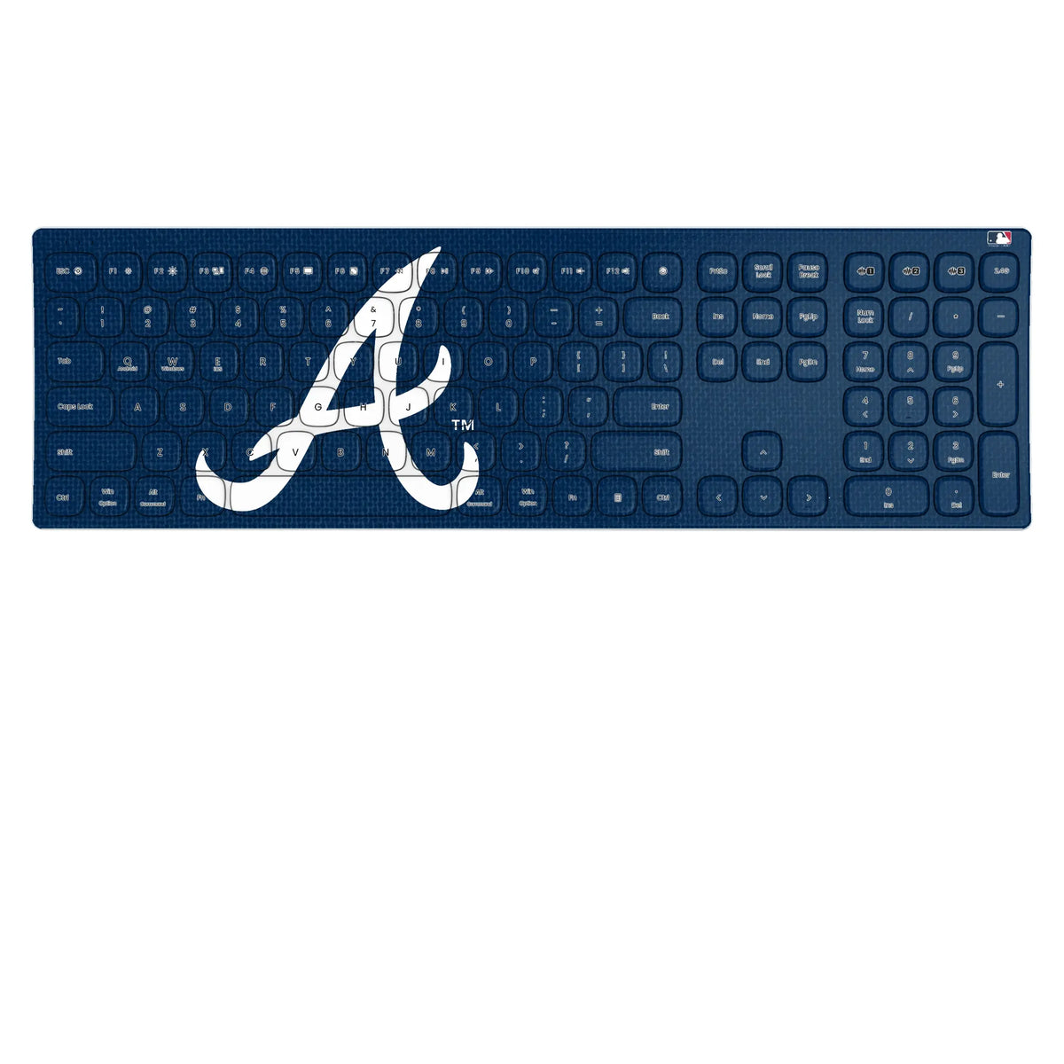 Atlanta Braves Solid KKB605 Curved Wireless Keyboard
