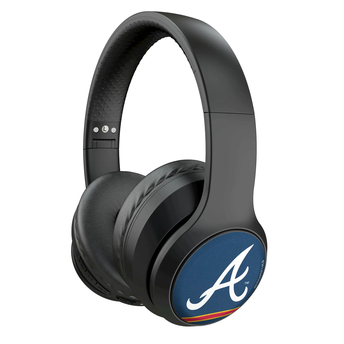 Atlanta Braves Stripe Wireless Over-Ear Headphones With Case