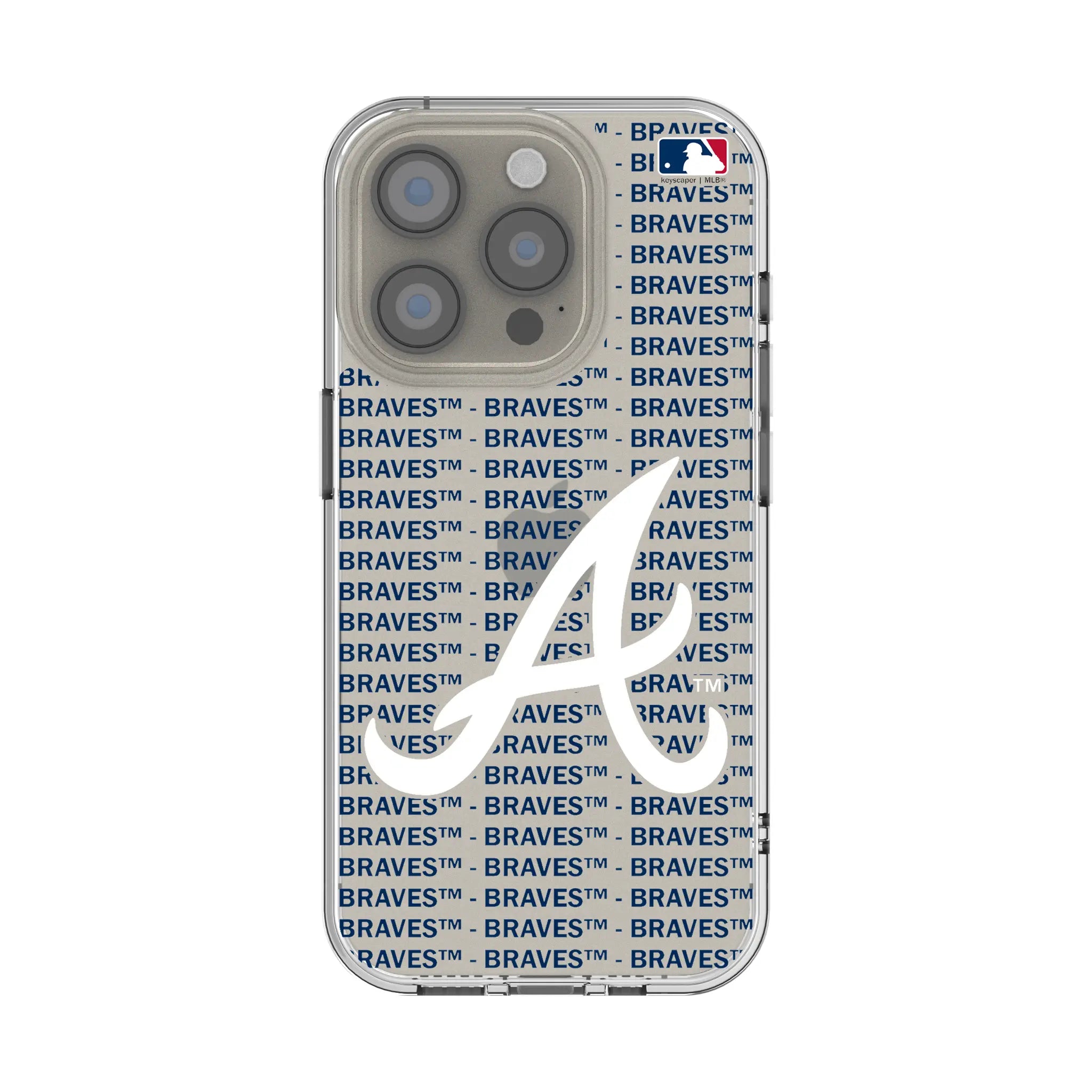 Atlanta Braves Text Backdrop iPhone Clear Phone Case for Apple iPhone