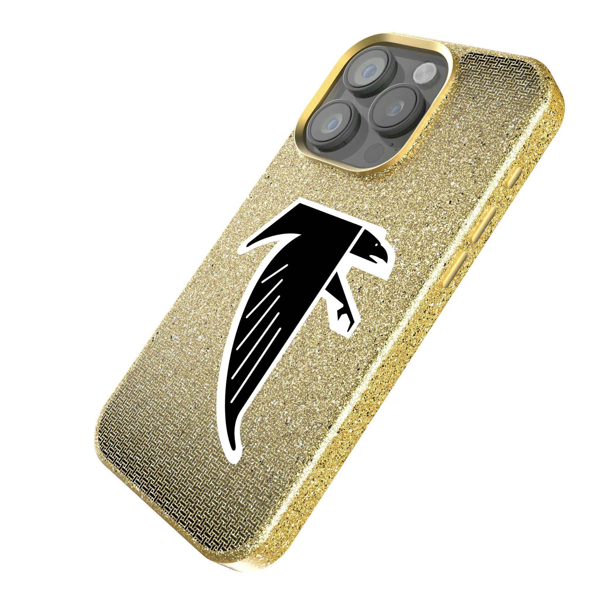 Atlanta Falcons Classic Linen iPhone Bling Phone Case for Apple iPhone - Isometric View
