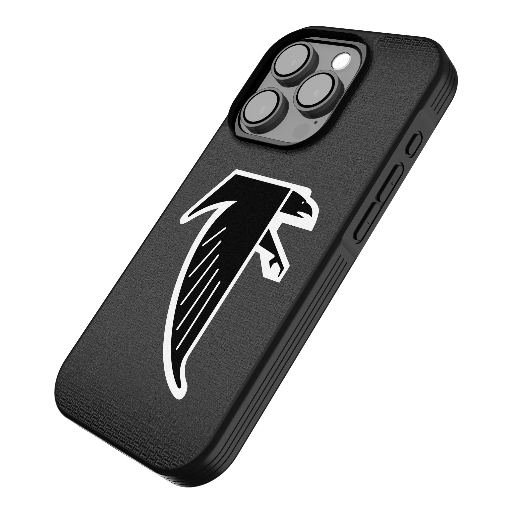 Atlanta Falcons Classic Linen iPhone Bump Phone Case for Apple iPhone - Isometric View