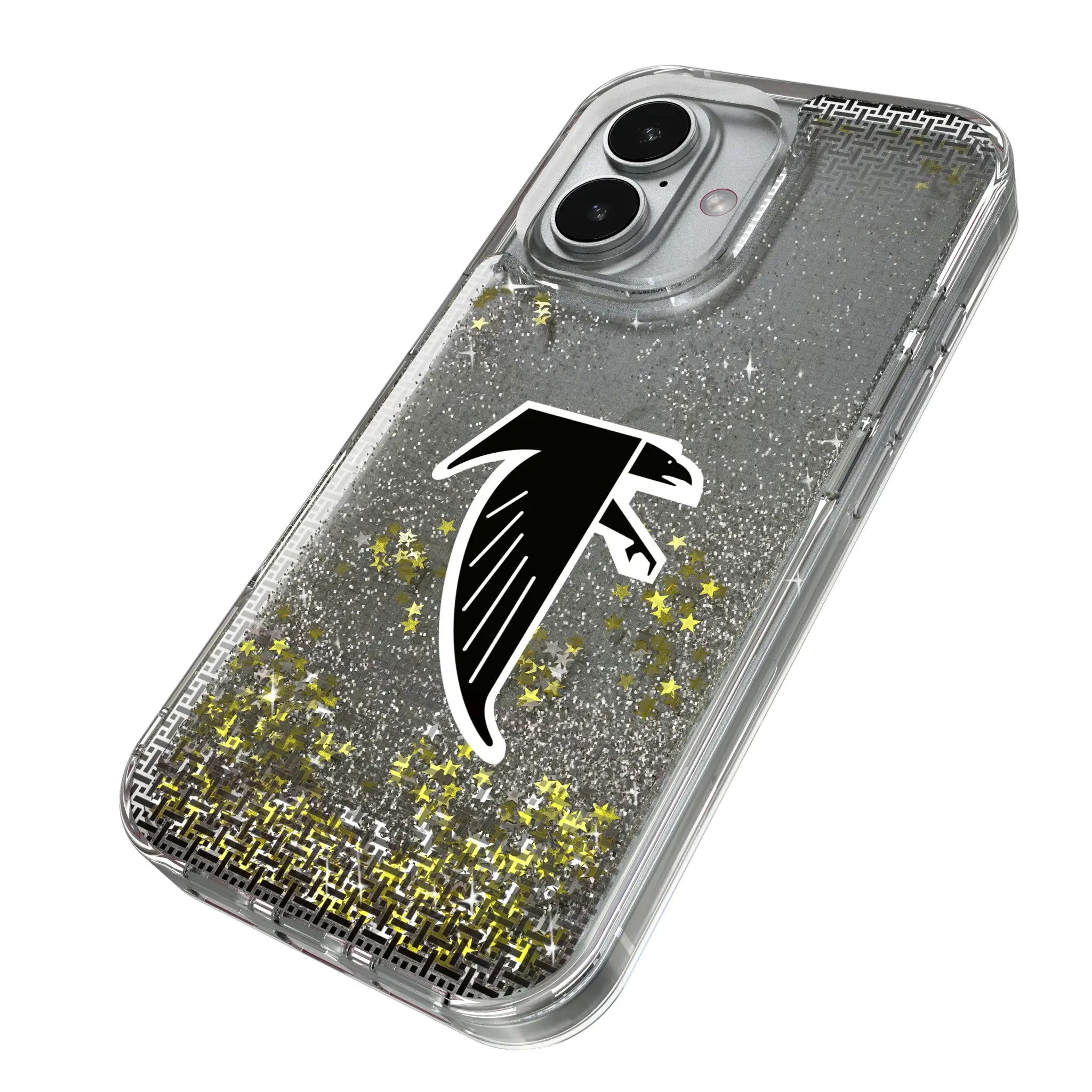 Atlanta Falcons Classic Linen iPhone Glitter Phone Case for Apple iPhone - Isometric View