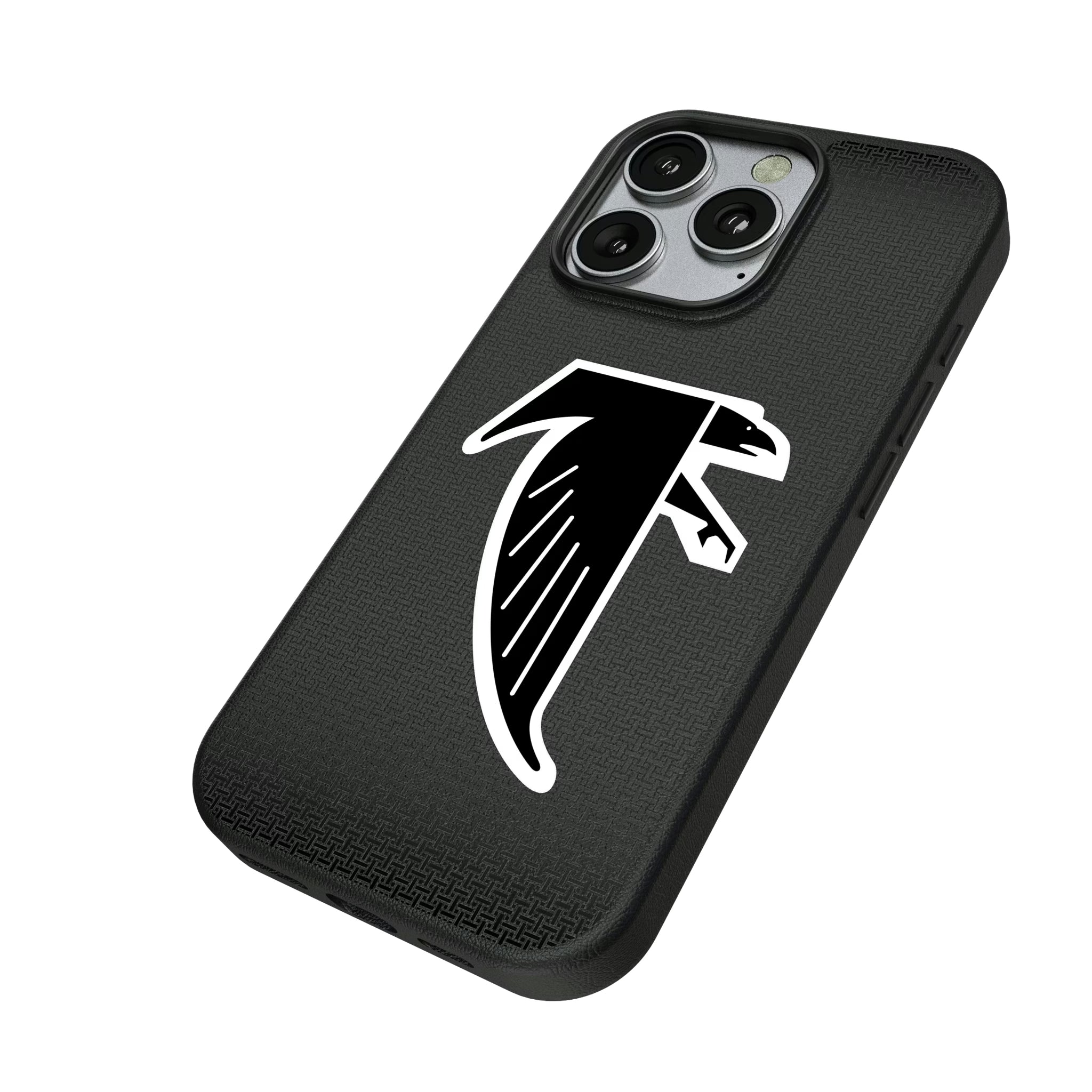 Atlanta Falcons Classic Linen iPhone MagSafe Compatible Phone Case for Apple iPhone - Isometric View