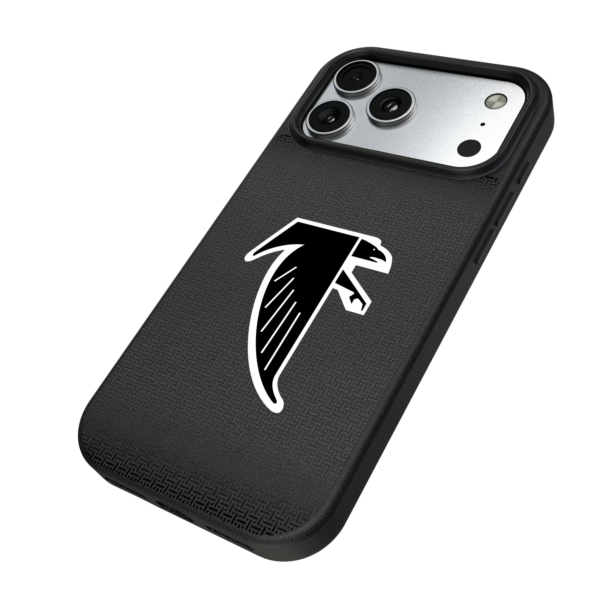 Atlanta Falcons Classic Linen iPhone MagSafe Compatible Phone Case for Apple iPhone - Isometric View#Device_iPhone 17 Pro Max