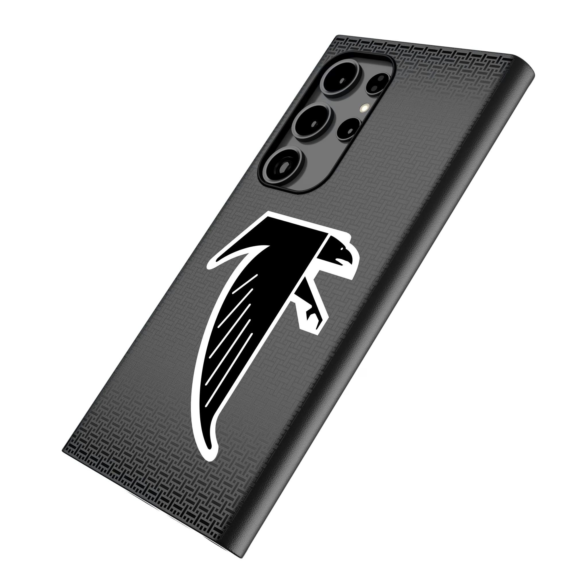 Atlanta Falcons Classic Linen Galaxy MagSafe Compatible Phone Case for Samsung Galaxy - Isometric View