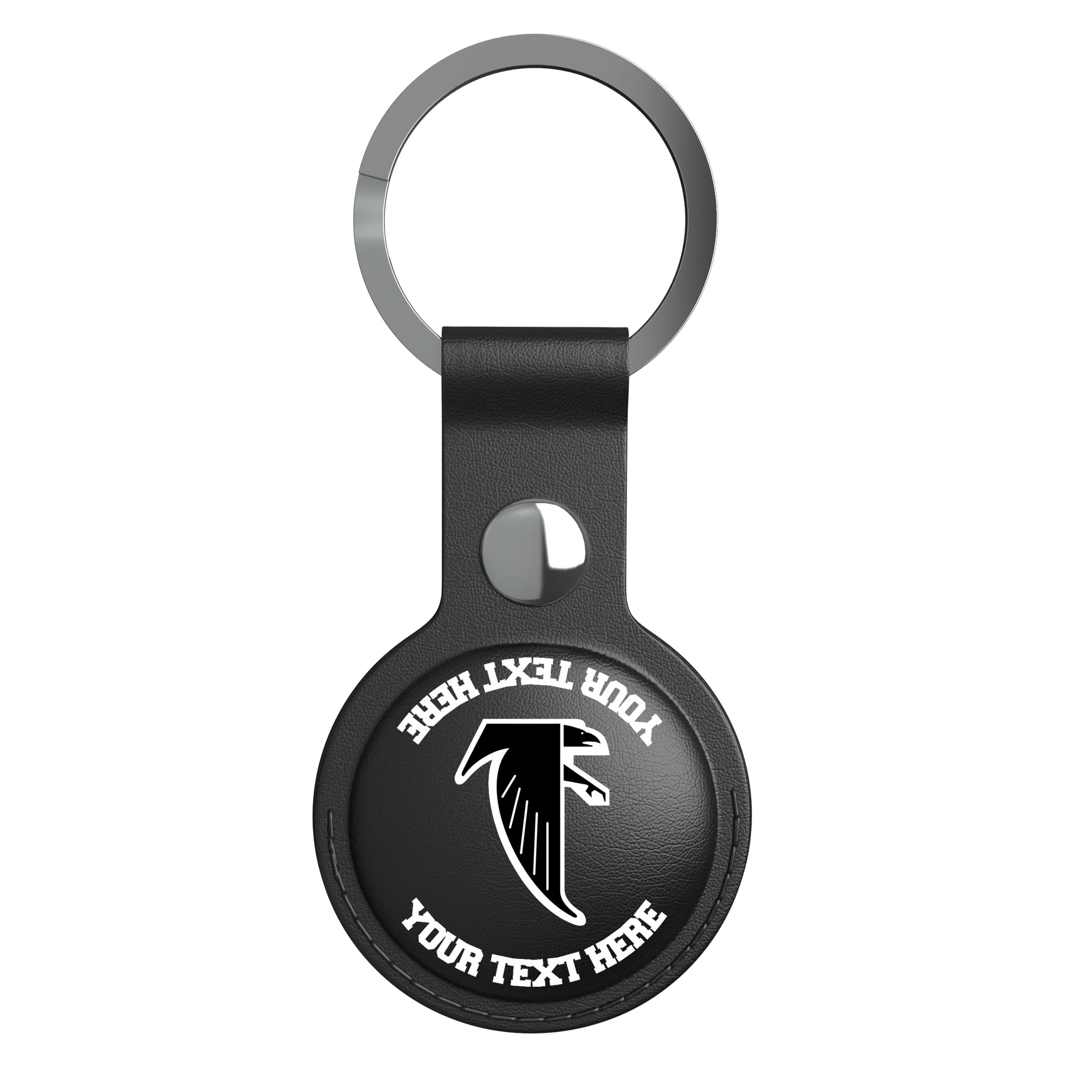 Atlanta Falcons Classic Personalized Insignia AirTag Black Airtag Holder