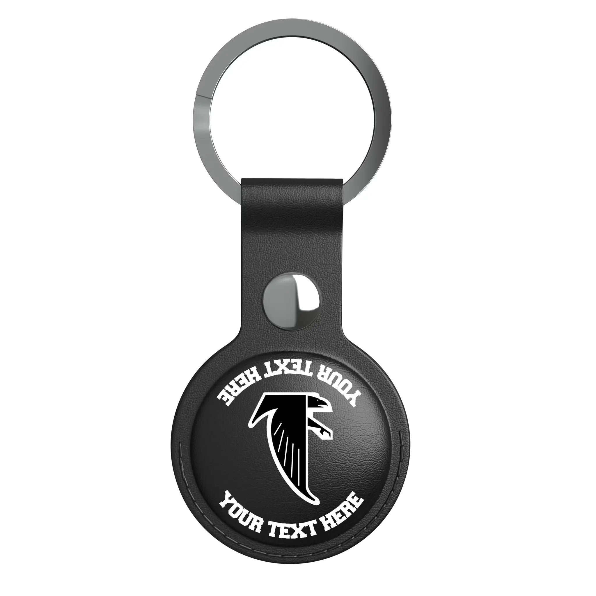 Atlanta Falcons Classic Personalized Insignia AirTag Black Airtag Holder