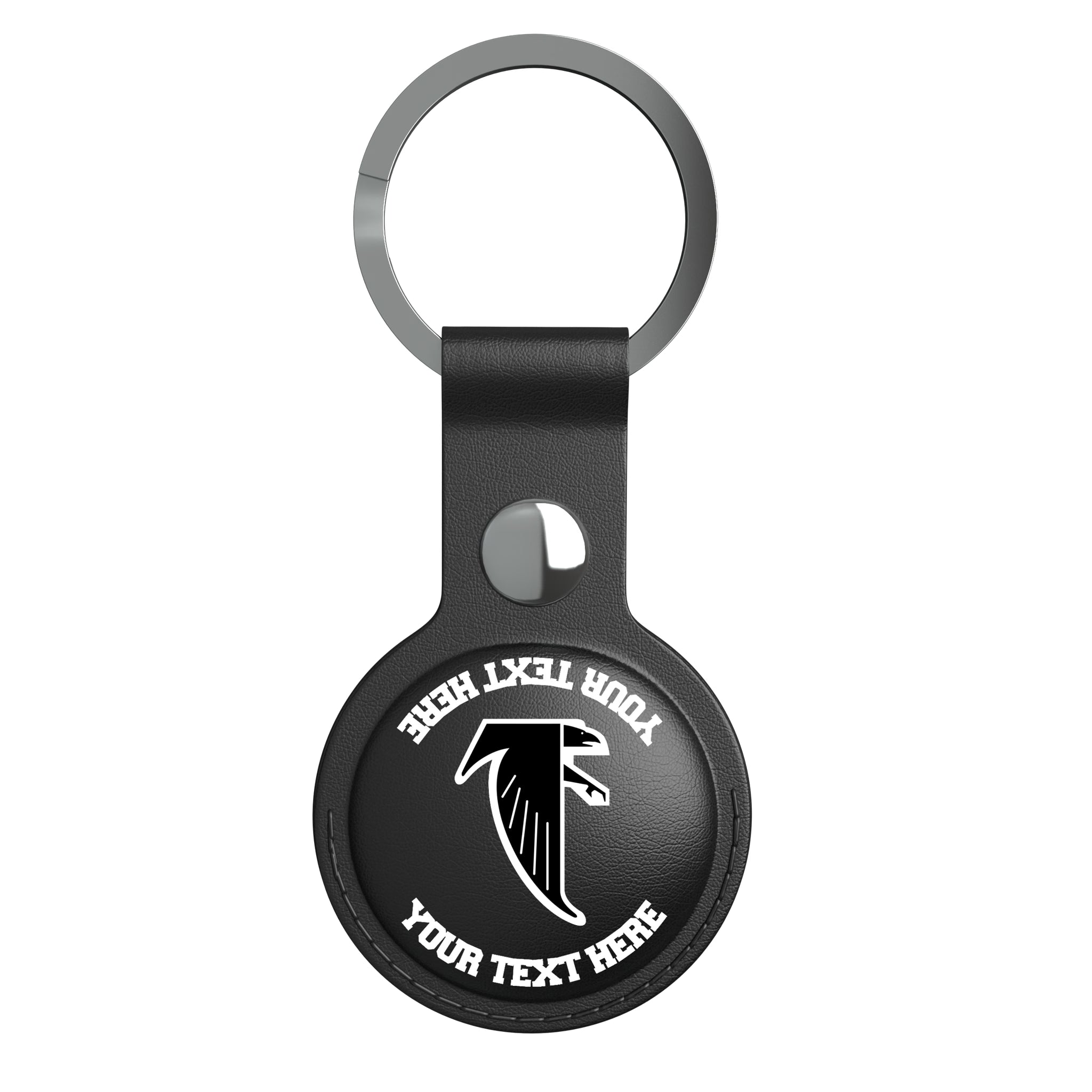 Atlanta Falcons Classic Personalized Insignia AirTag Black Airtag Holder