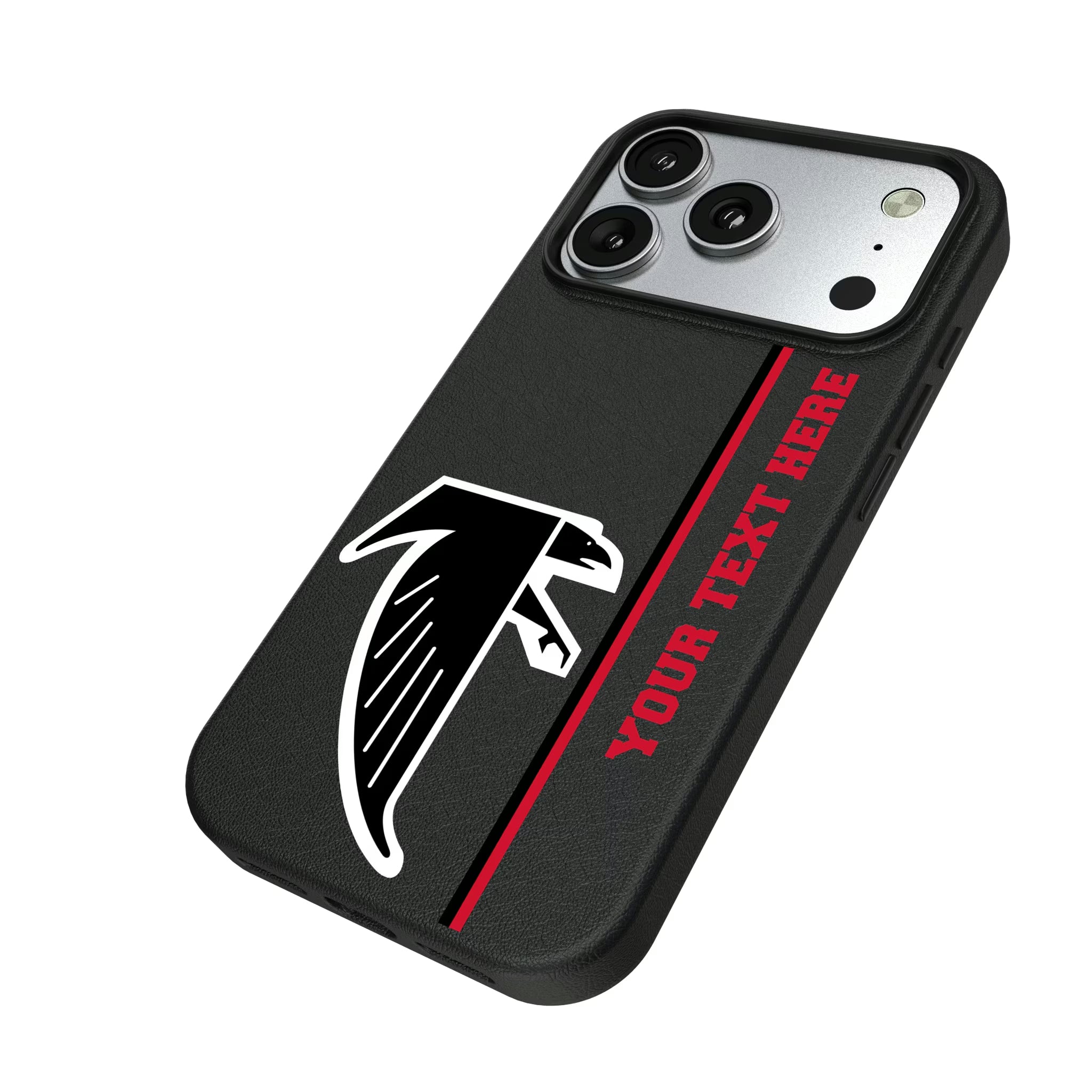Atlanta Falcons Classic Personalized Sidebard iPhone MagSafe Compatible Phone Case for Apple iPhone - Isometric View#Device_iPhone 17 Pro
