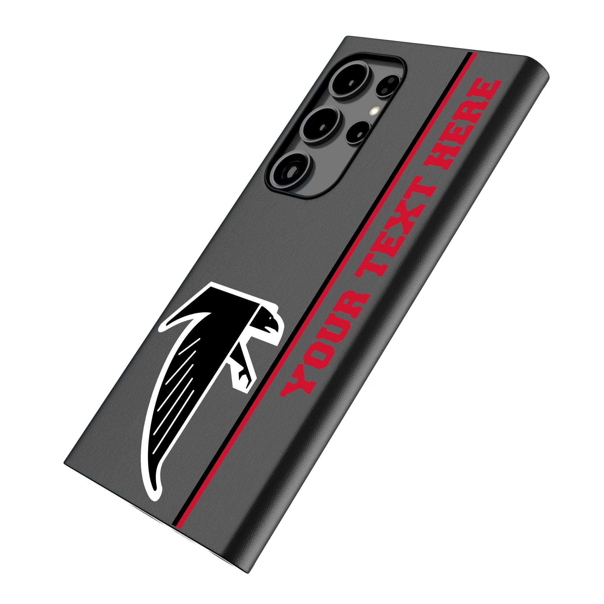 Atlanta Falcons Classic Personalized Sidebard Galaxy MagSafe Compatible Phone Case for Samsung Galaxy - Isometric View
