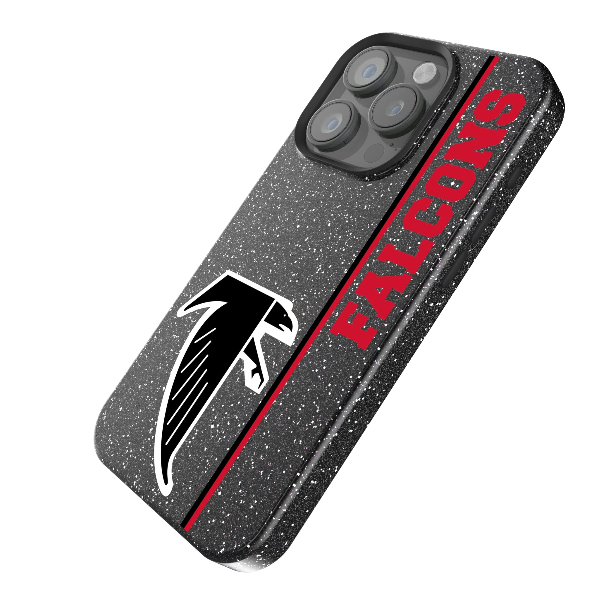 Atlanta Falcons Classic Sidebar iPhone Bling Phone Case for Apple iPhone - Isometric View