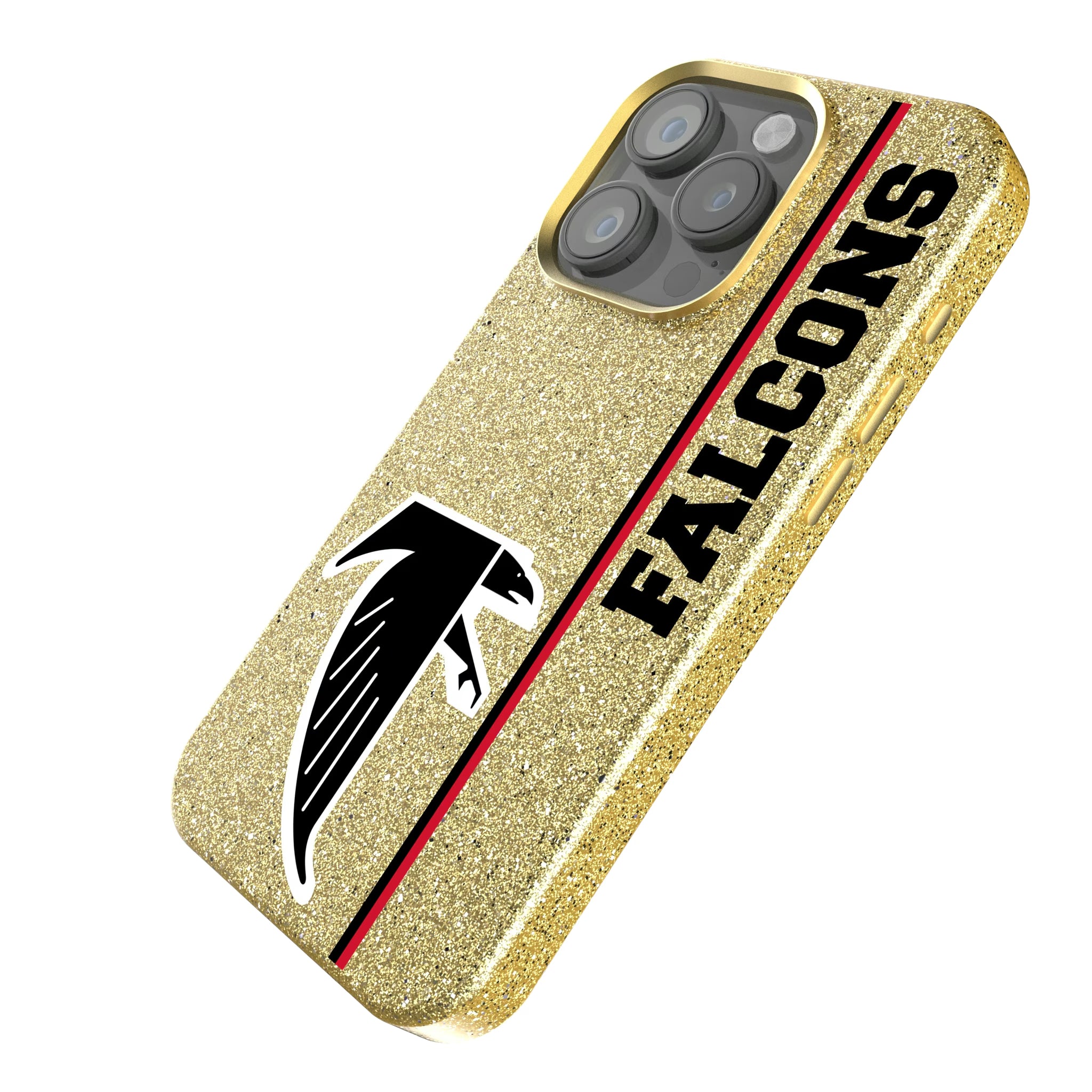 Atlanta Falcons Classic Sidebar iPhone Bling Phone Case for Apple iPhone - Isometric View