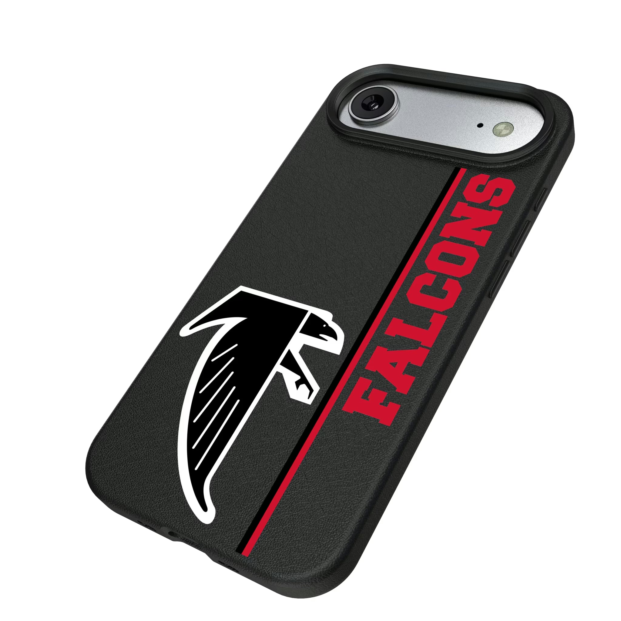 Atlanta Falcons Classic Sidebar iPhone MagSafe Compatible Phone Case for Apple iPhone - Isometric View#Device_iPhone Air